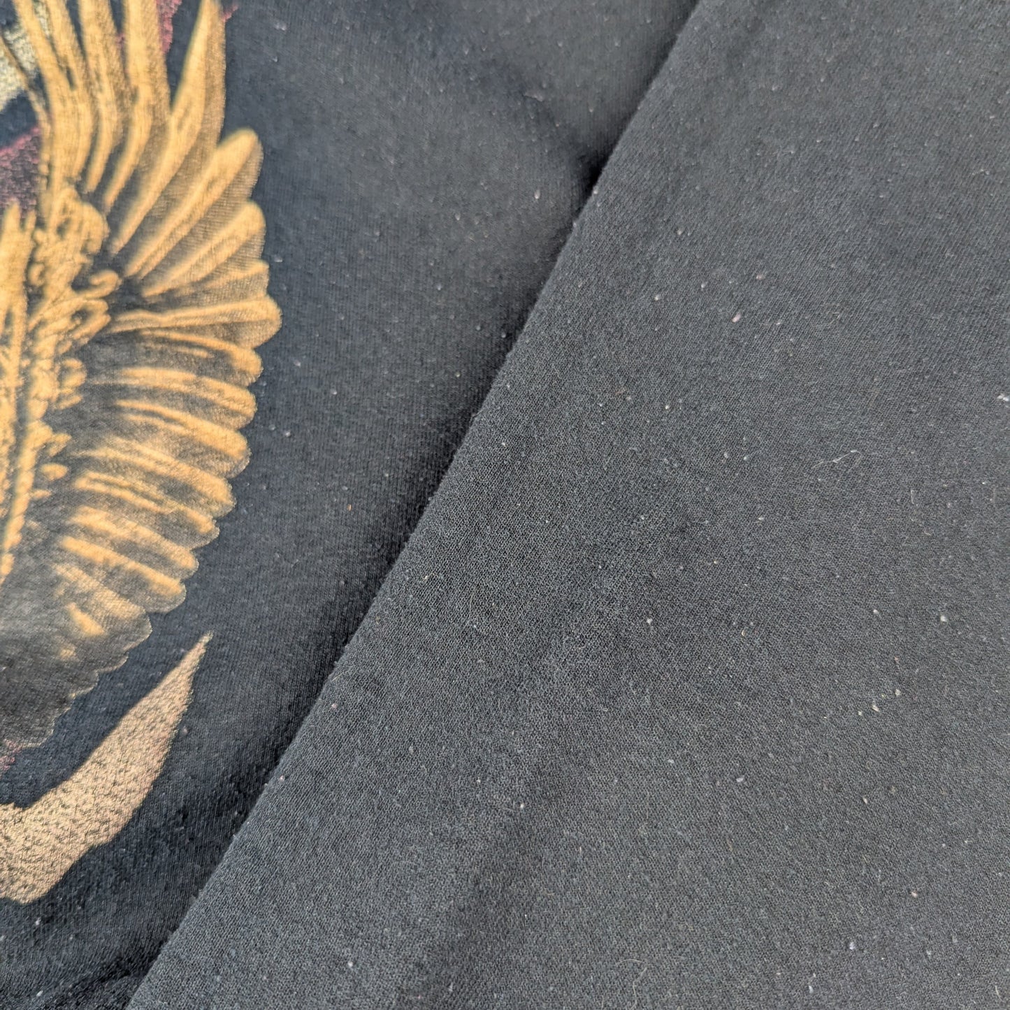 Black Vintage USA Flag Eagle Graphic Sweatshirt Size XL
