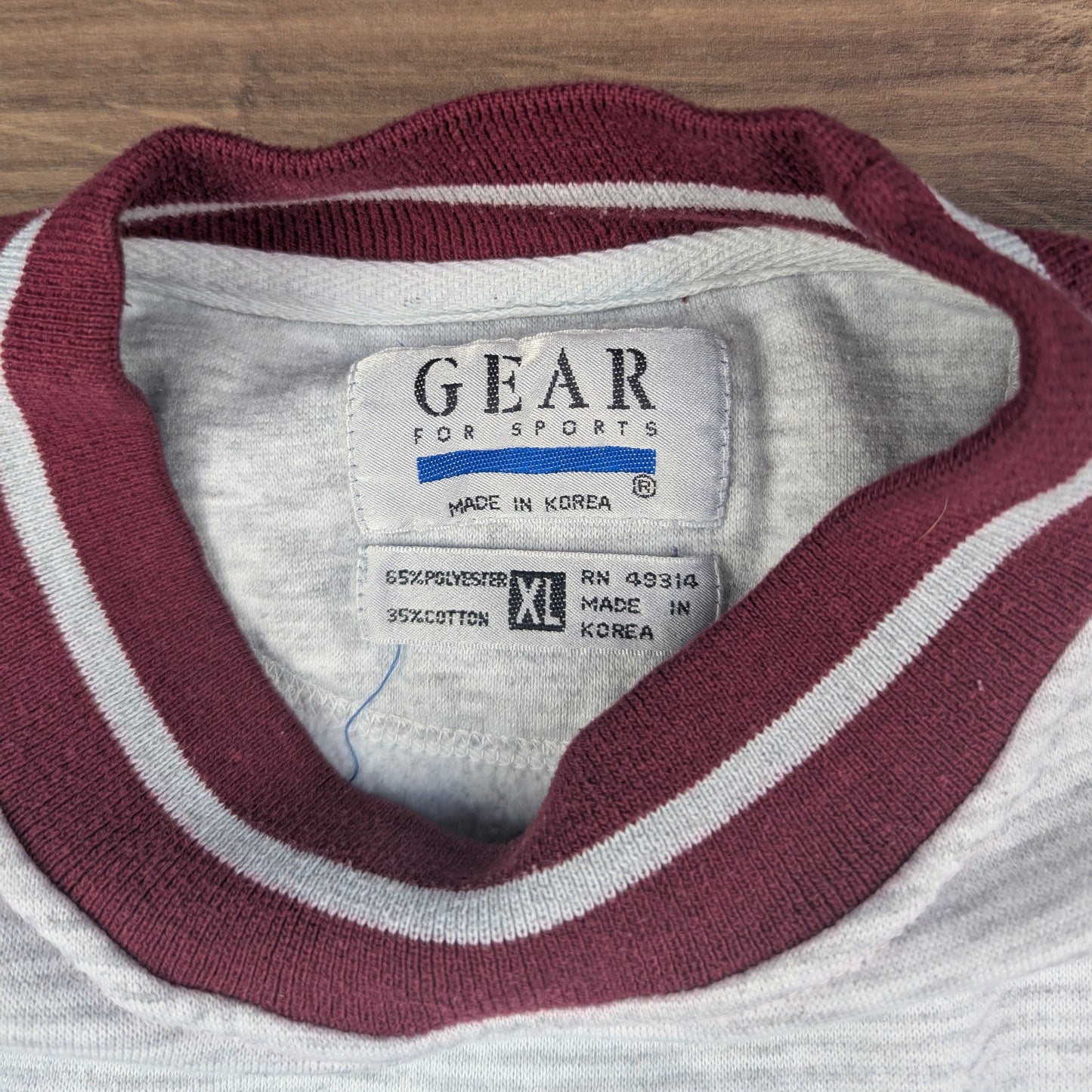 Vintage 80's Red & Grey Oklahoma College Oversized USA Sweatshirt Size XL