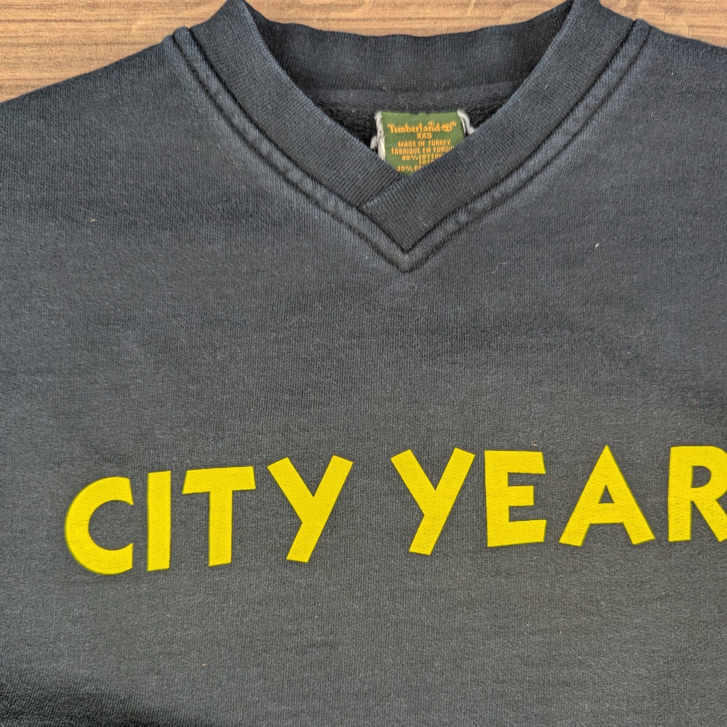 Black Vintage 00's Timberland City Year Heavyweight Sweatshirt Size XXS