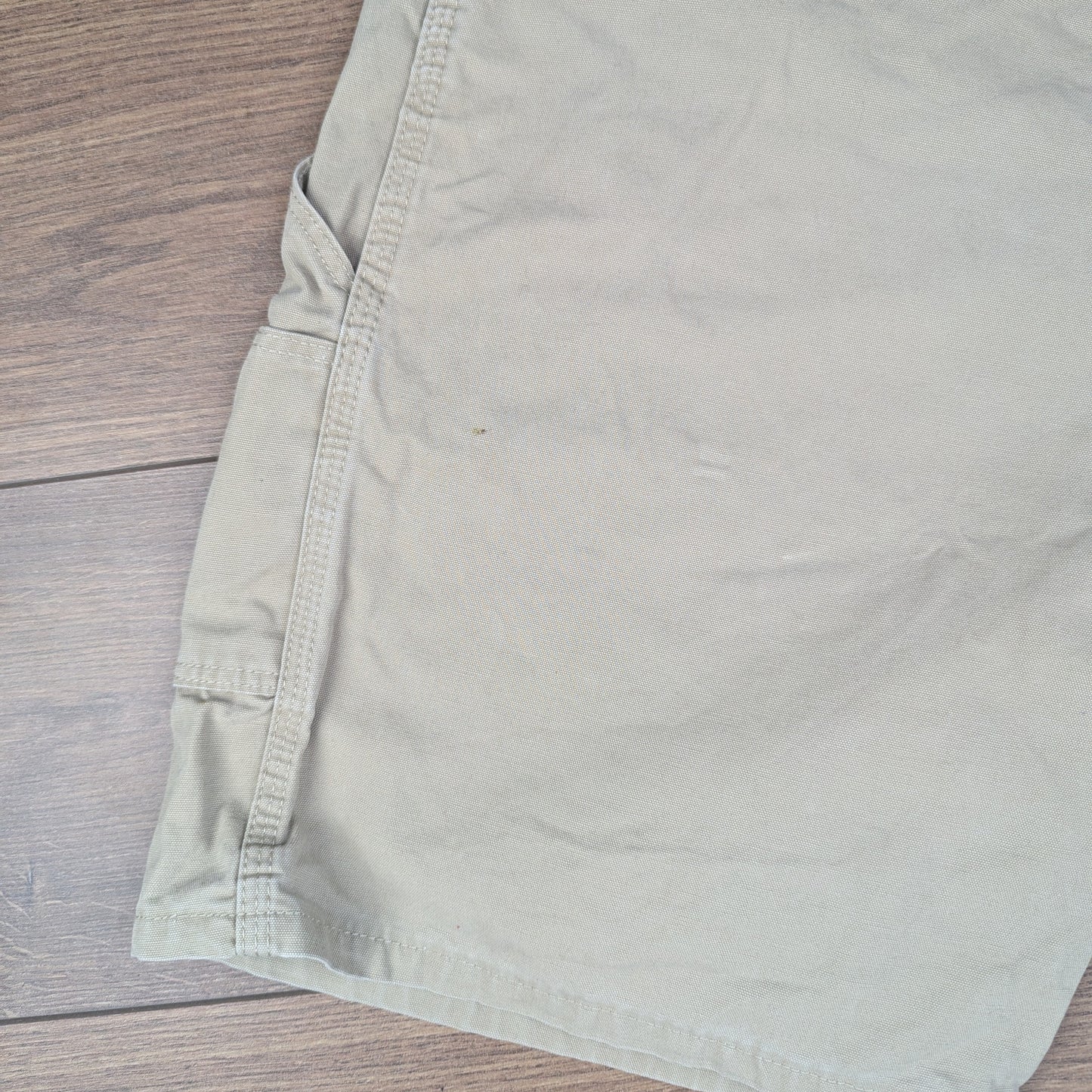 Beige Vintage Wrangler Carpenter Cargo Utility Baggy Denim Shorts W38