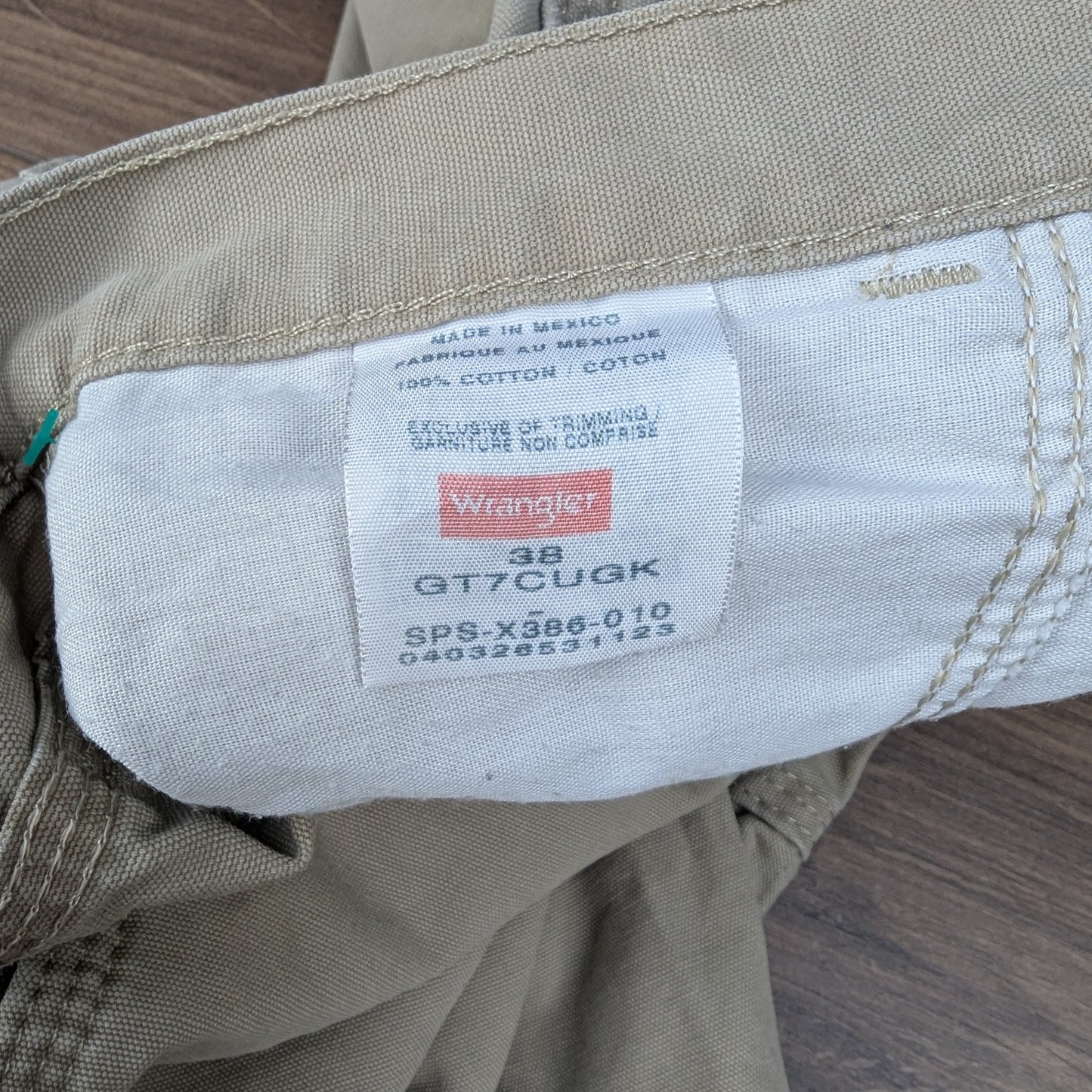 Beige Vintage Wrangler Carpenter Cargo Utility Baggy Denim Shorts W38