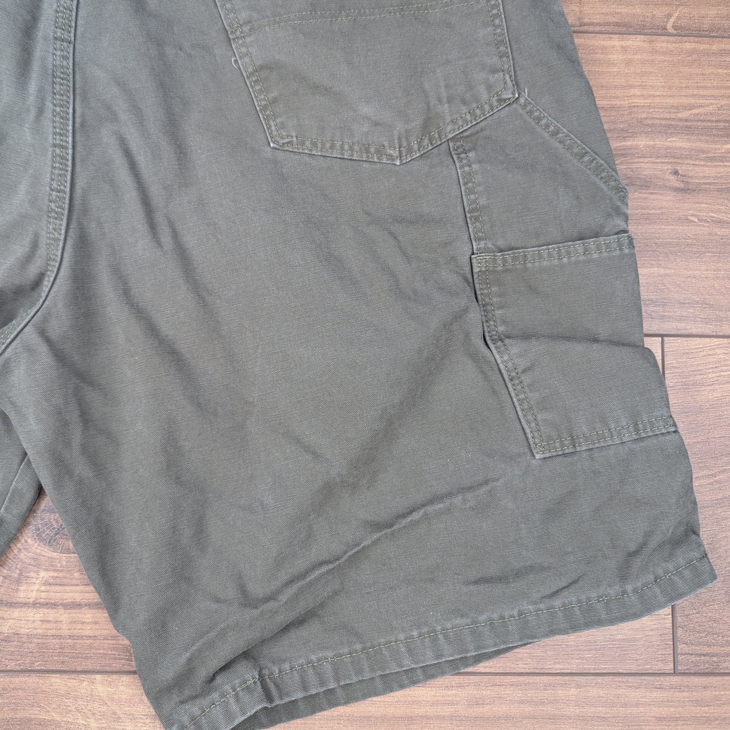 Grey Wrangler Workwear Carpenter Cargo Utility Shorts Jorts W38