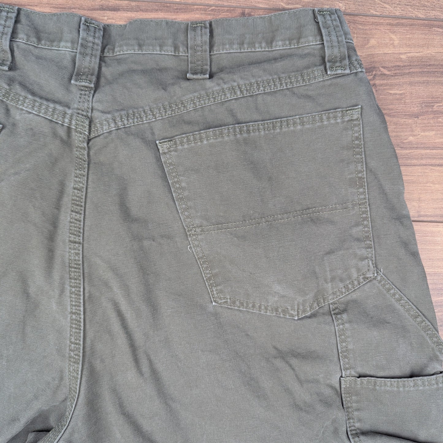 Grey Wrangler Workwear Carpenter Cargo Utility Shorts Jorts W38