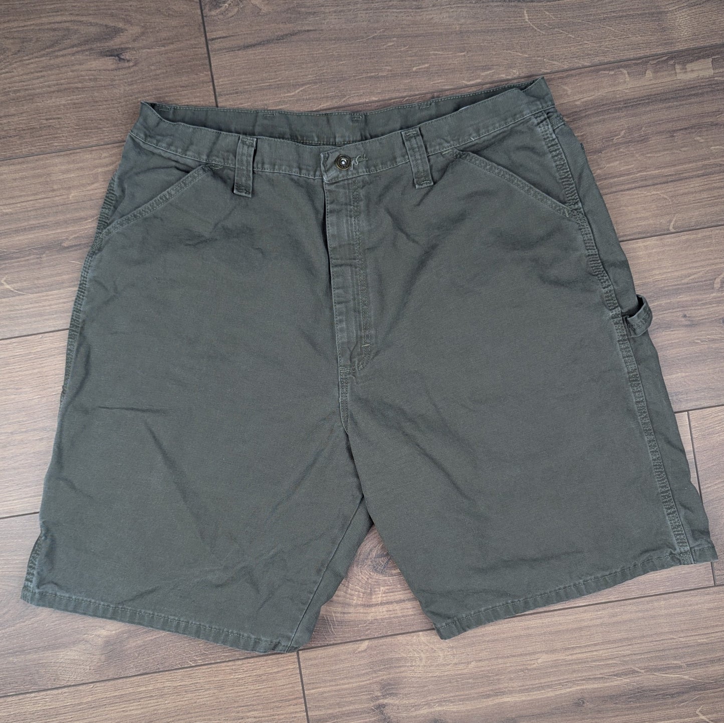 Grey Wrangler Workwear Carpenter Cargo Utility Shorts Jorts W38