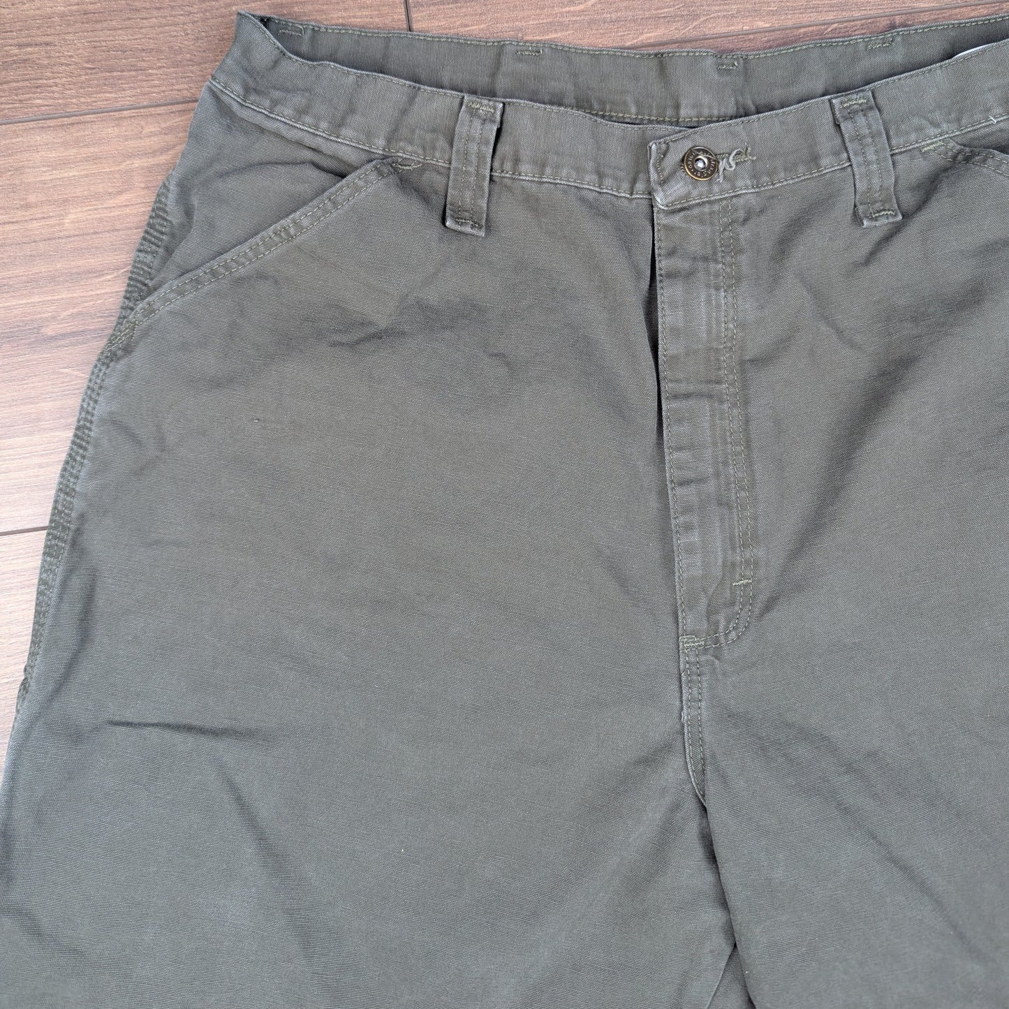Grey Wrangler Workwear Carpenter Cargo Utility Shorts Jorts W38