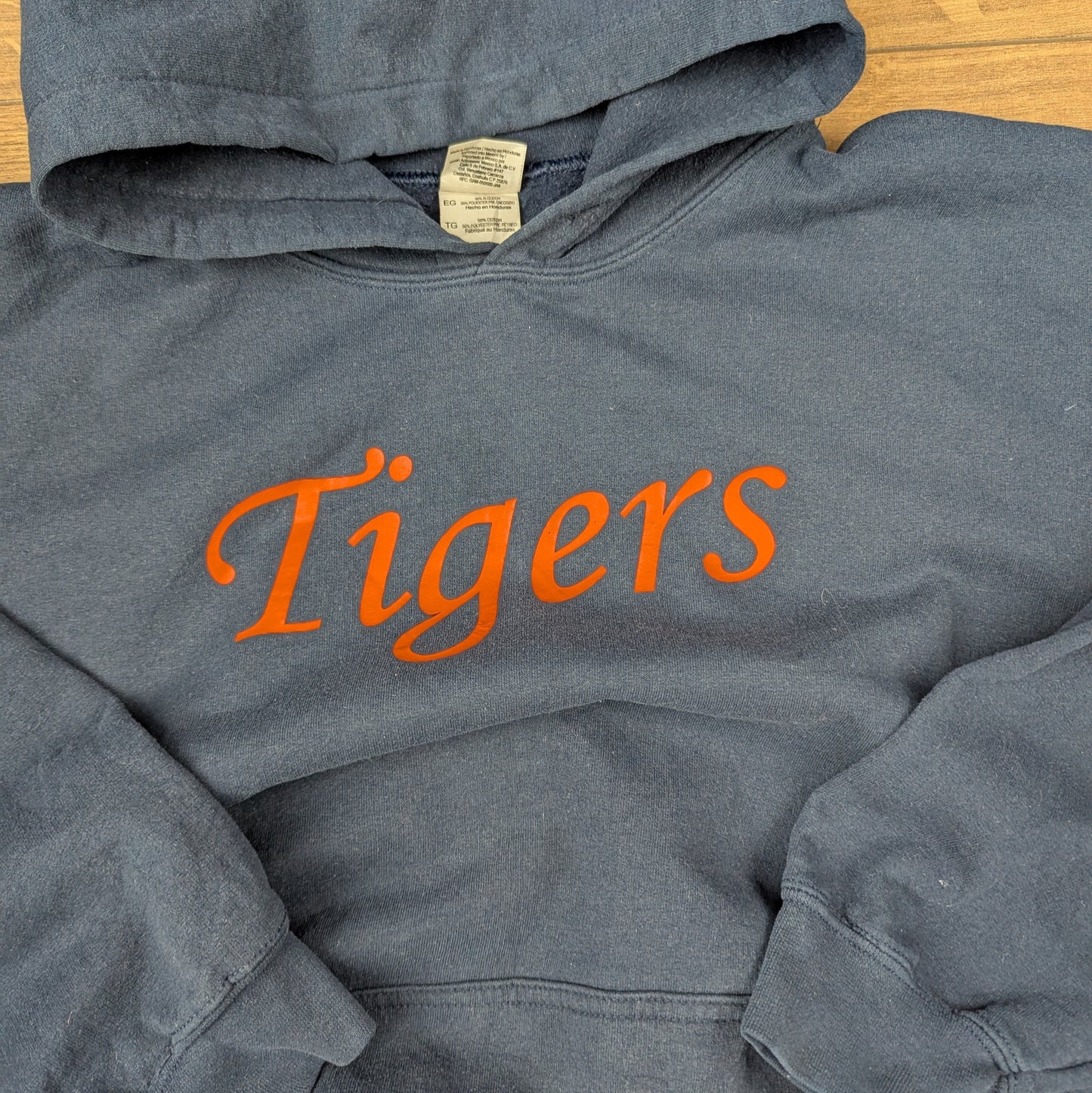 Navy Gildan Tigers Zepeda USA Graphic Hoodie Size XL