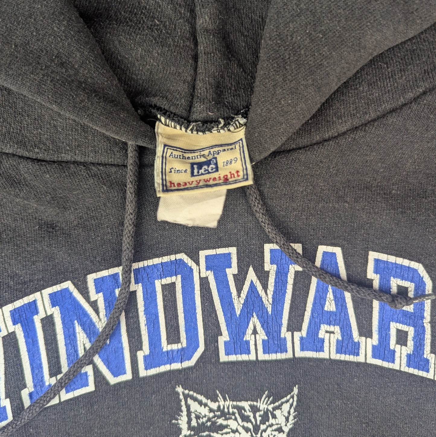 Vintage Lee Heavyweight Windward Wildcats Black Graphic Sweatshirt Size L