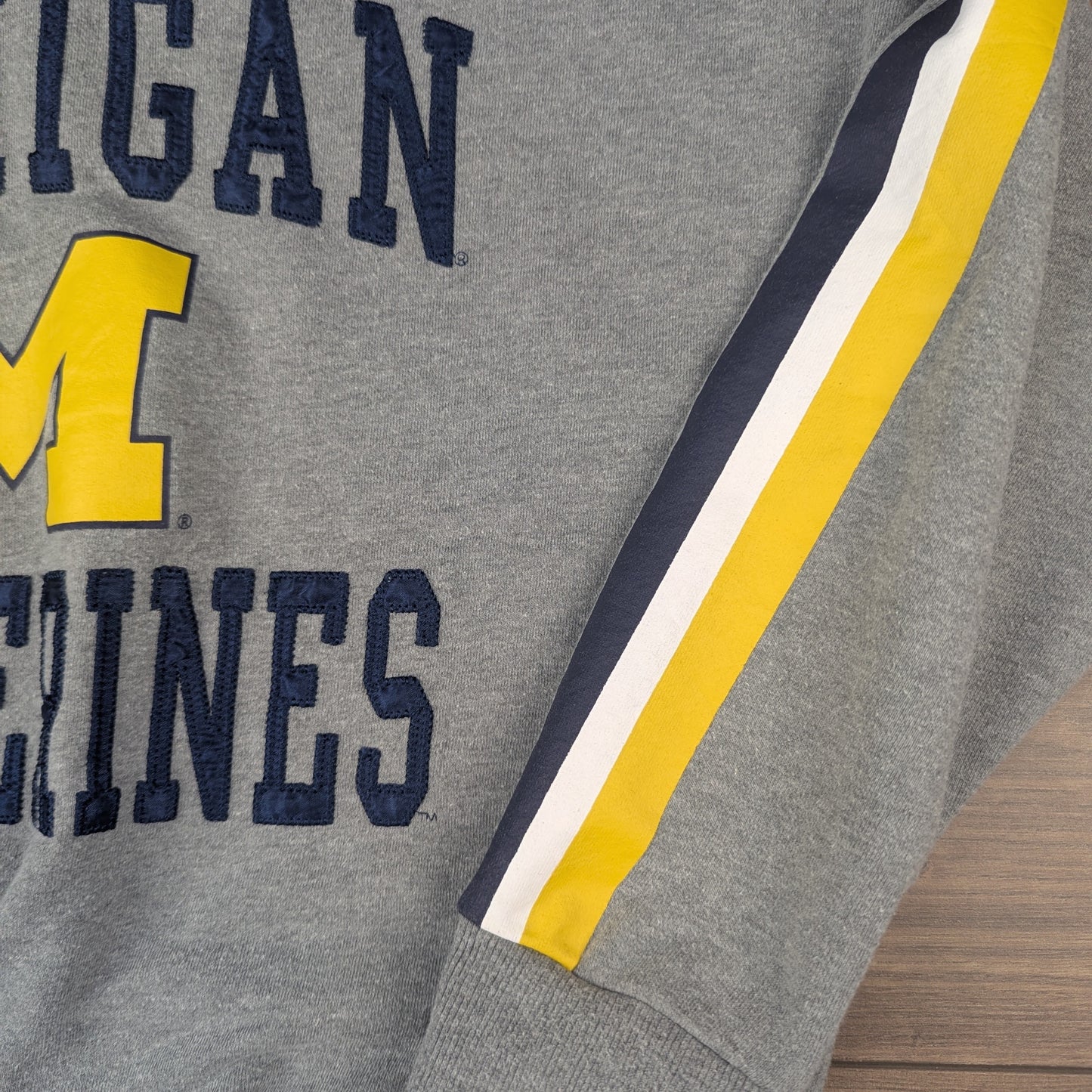 Grey Vintage Michigan Wolverines Women's Graphic Sweatshirt Size M