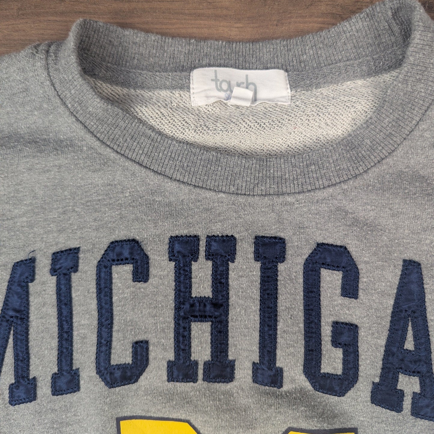 Grey Vintage Michigan Wolverines Women's Graphic Sweatshirt Size M