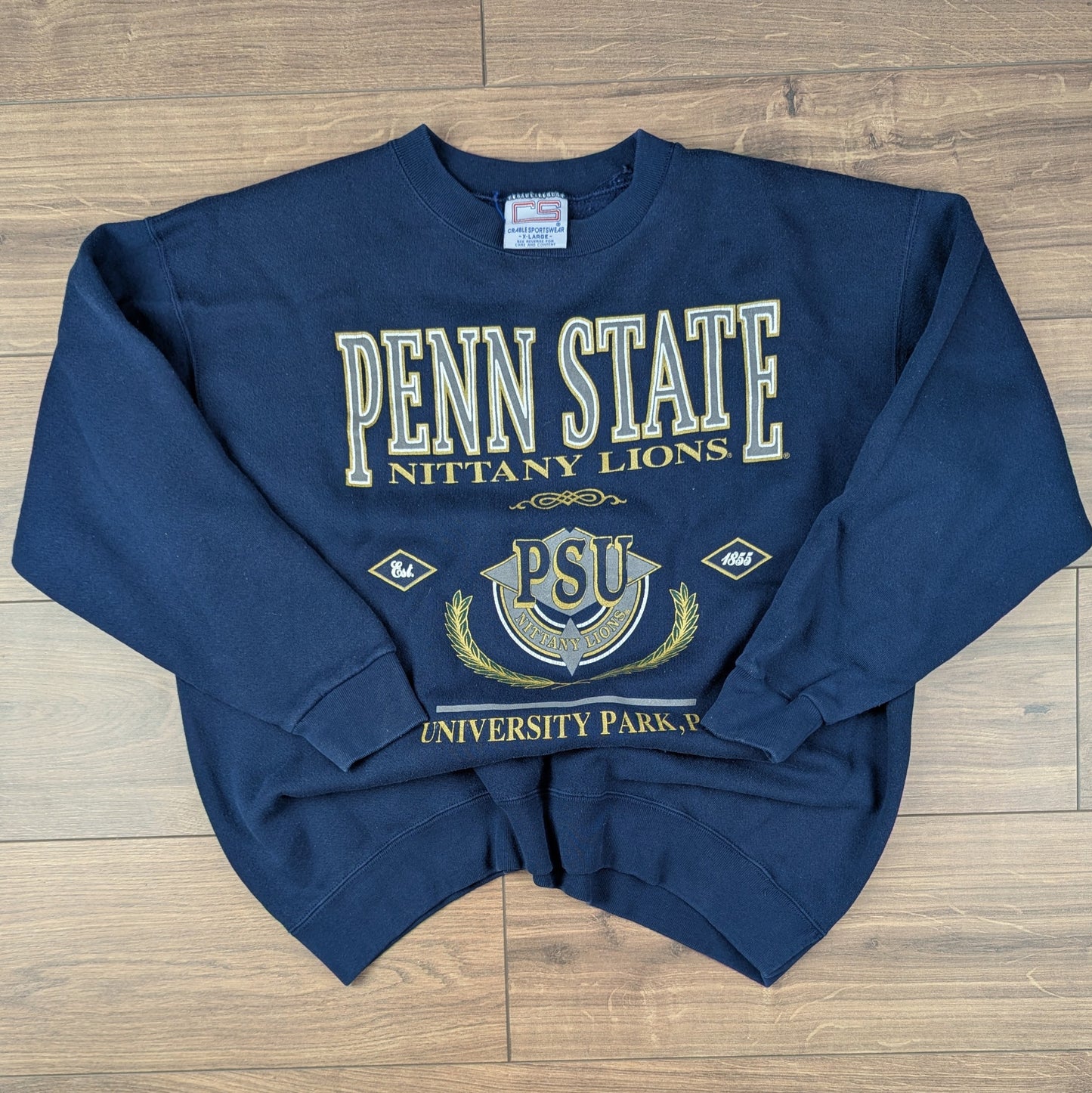 90's Vintage Navy Blue Penn State Nittany Lions College USA Sweatshirt Size XL