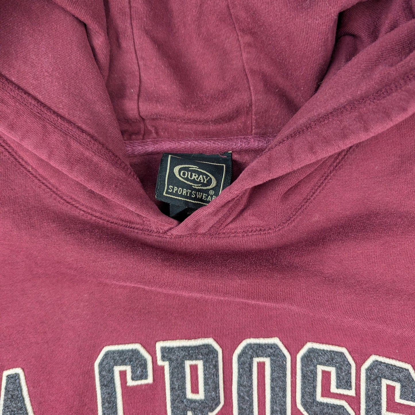 Ouray Vintage Burgundy La Crosse Eagles NCAA Graphic Hoodie Size L