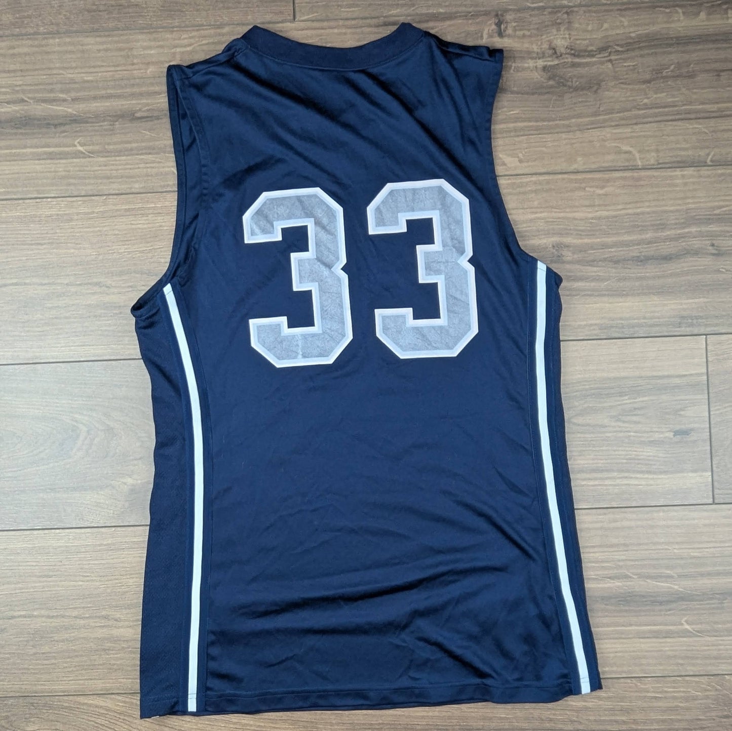 00's Blue Grey Nike Basketball Jersey Falcons 33 Size L