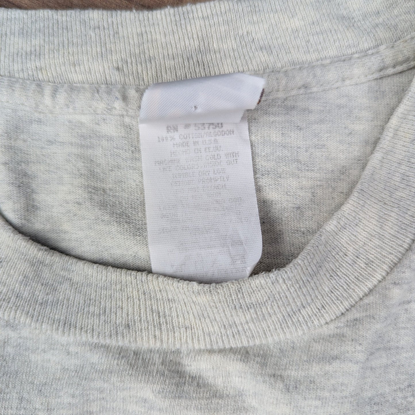 Grey 90's Single Stitch Vintage Hang Ten Surf Graphic T-Shirt Made in USA Size L