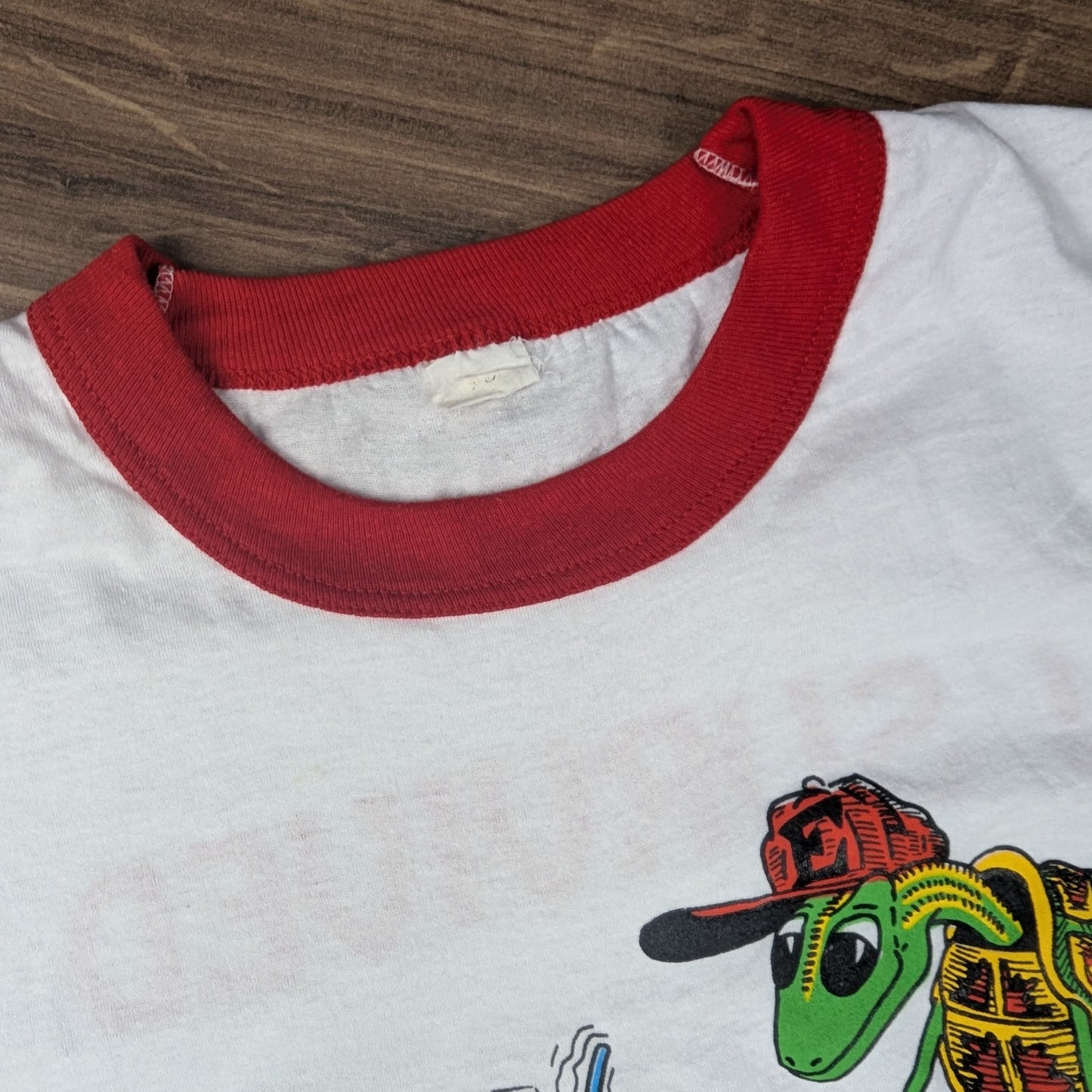 White Red Vintage Single Stitch '87 I Survived Tonka Truck Turtle T-Shirt Size M
