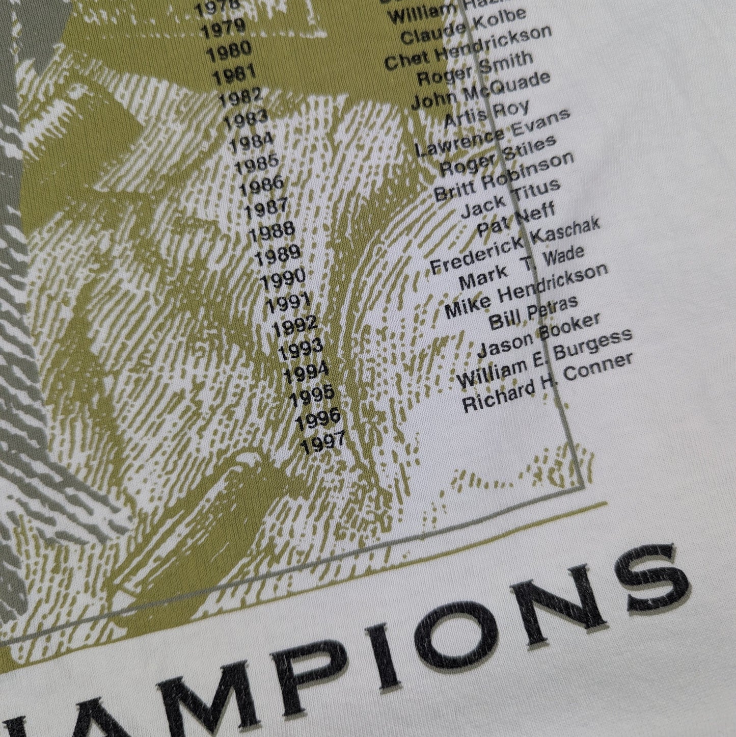 White Vintage '98 Single Stitch Grand American Handicap Graphic T-Shirt Size XL