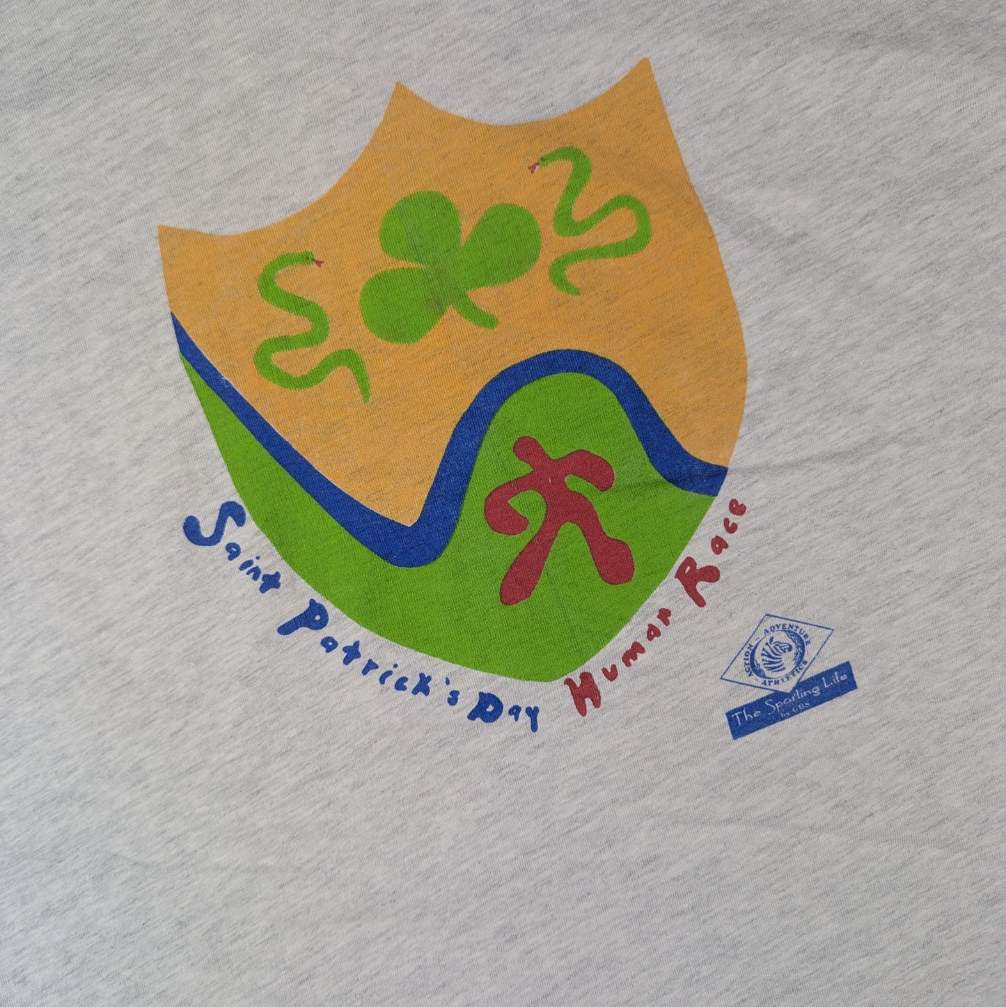 Vintage 90's Grey Single Stitch Hanes St Patricks Day Graphic T-Shirt Size XL