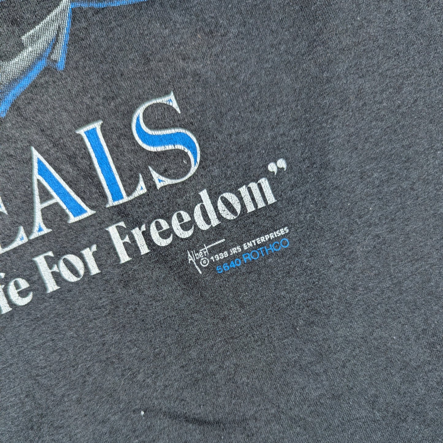 Vintage 80s 90s Single Stitch Black US Navy Seals Eagle Graphic T-shirt Size XL
