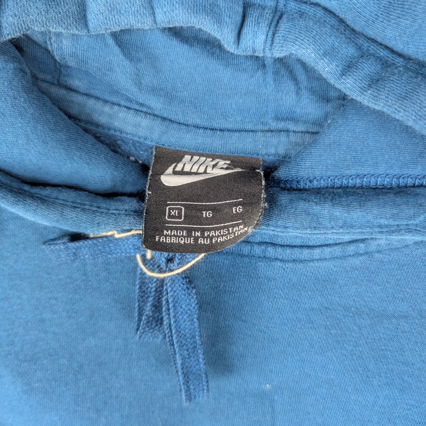 Vintage 00's y2k Teal Blue Turquoise Nike Swoosh Hoodie Men's XL