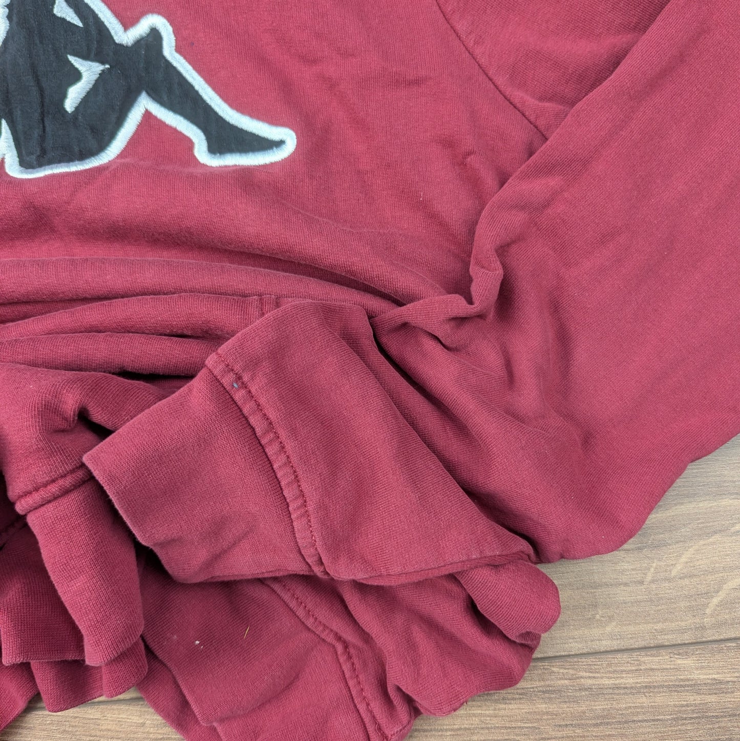 Vintage Burgundy Red Kappa Logo Hoodie Men's M