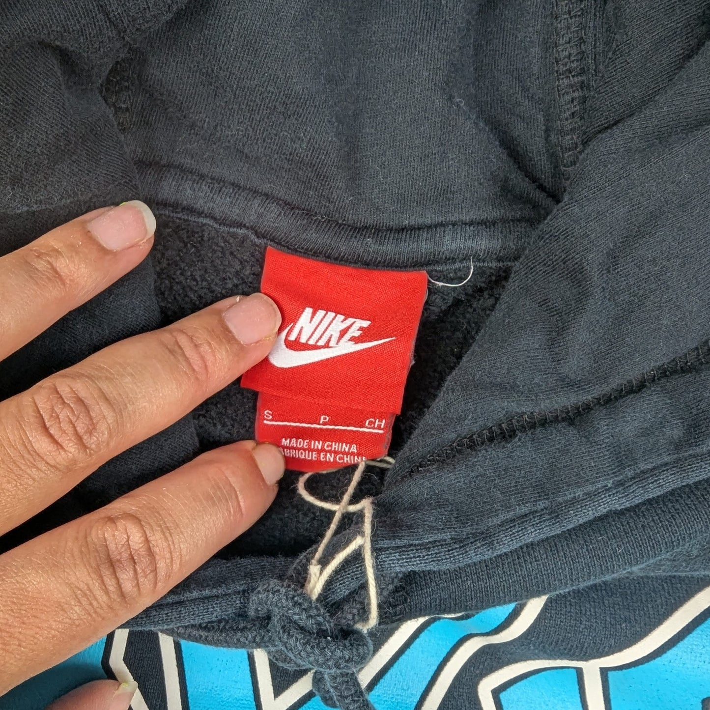 90's Vintage Thick Nike Air Graphic Hoodie Men's S