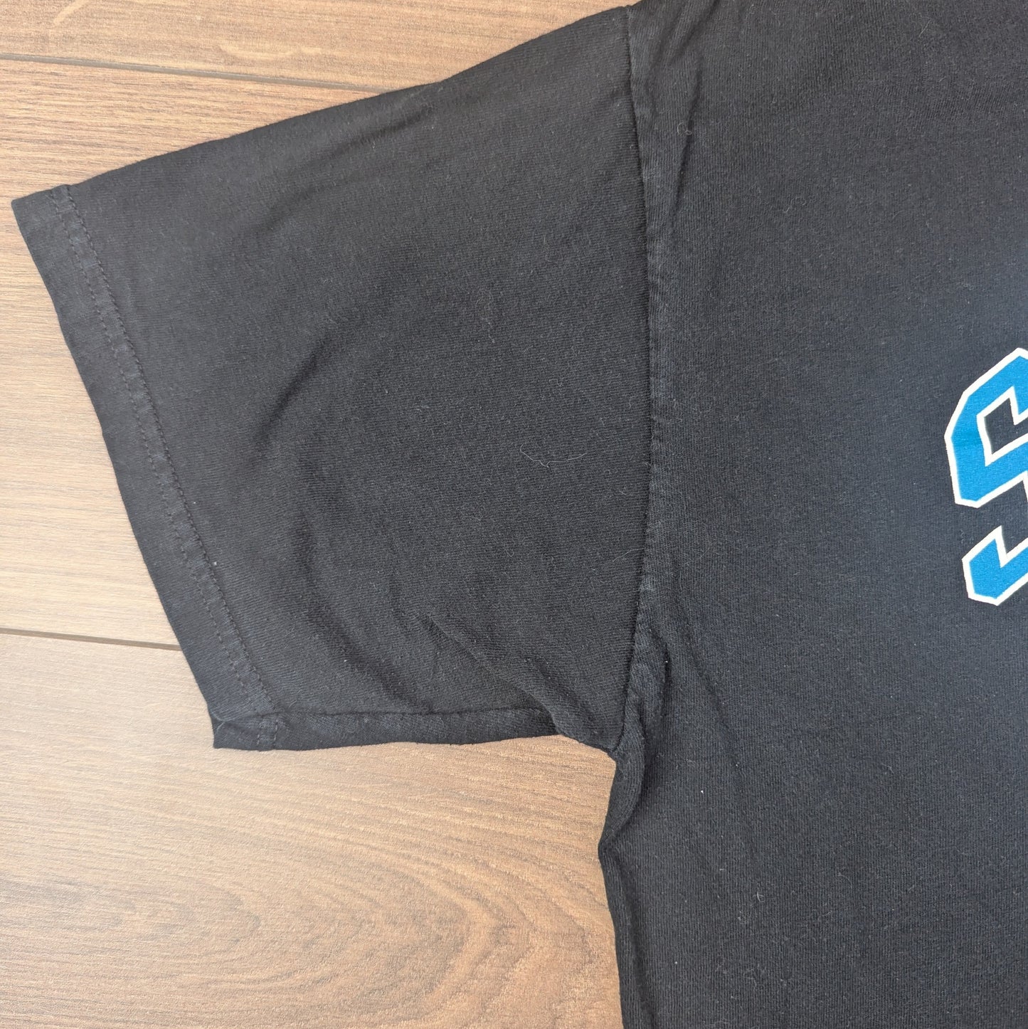 Black Majestic NHL San Jose Sharks Hockey Graphic T-Shirt Size L