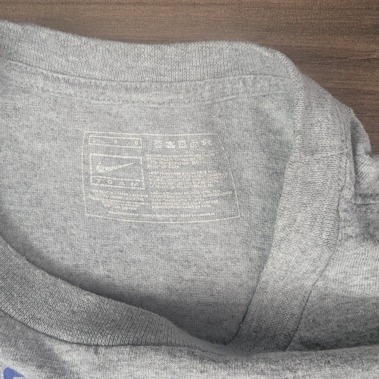 Grey Nike 2008 Kansas Jayhawks NCAA National Champions T-Shirt Size L