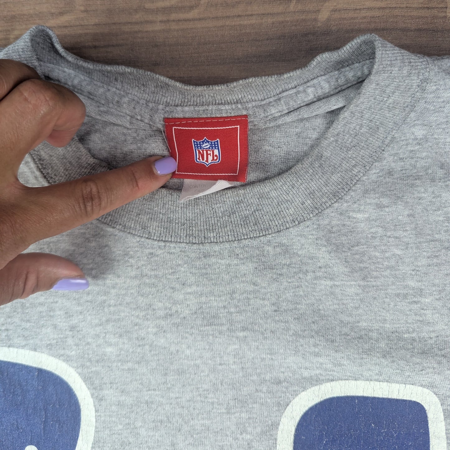 Grey NFL 00's Vintage Colts Team Graphic T-Shirt Size XL