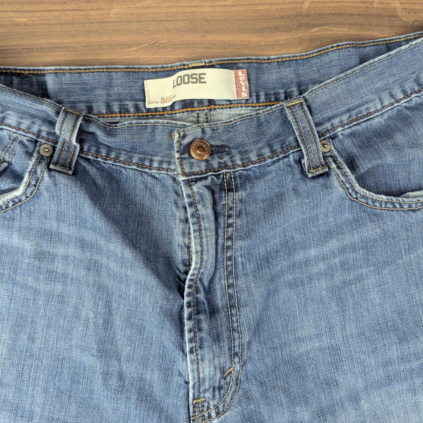 Blue Vintage Levi's 569 Loose Straight Denim Jorts Jean Shorts W36