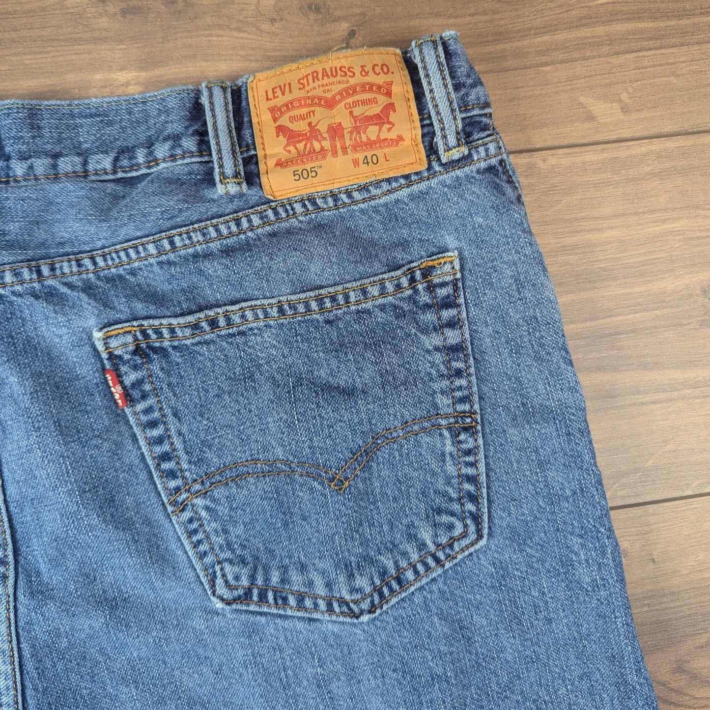 Blue Levi's 505 Denim Jorts Jean Shorts W40