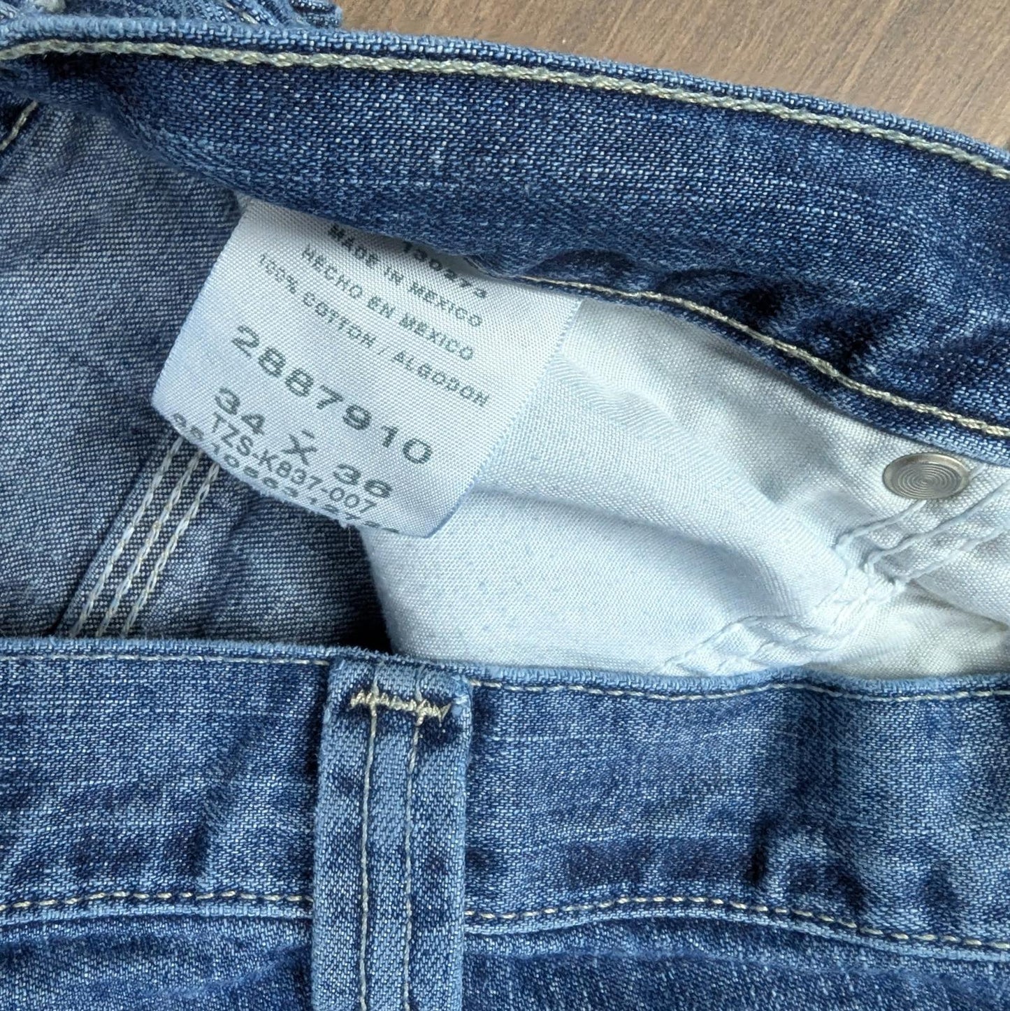Blue Vintage Lee Jeans Baggy Carpenter Hip-Hop Skater Straight Leg W34 L36