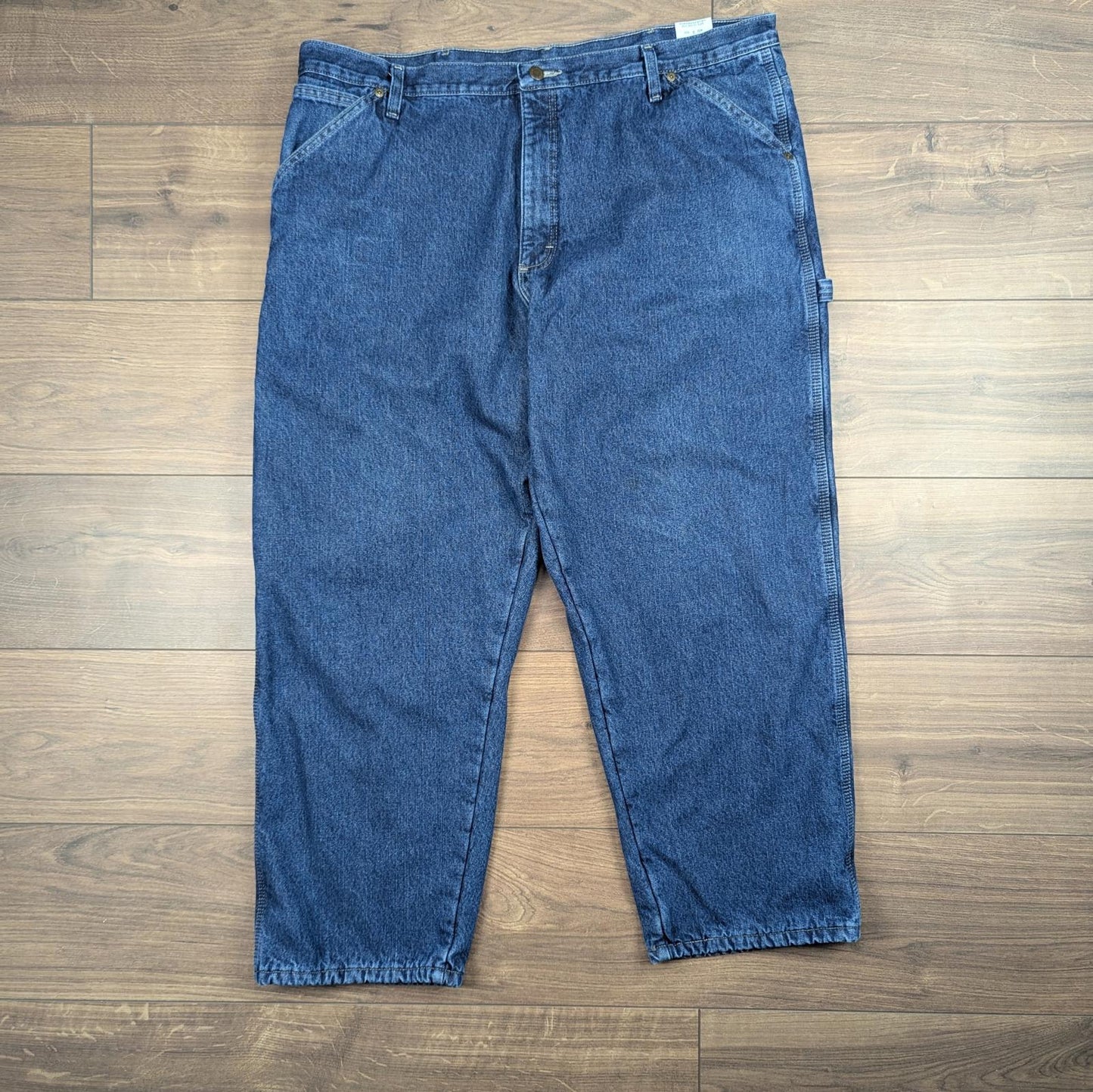 Blue Vintage Wrangler Carpenter Jeans Heavy Fleece Lined Straight Leg W40 L30