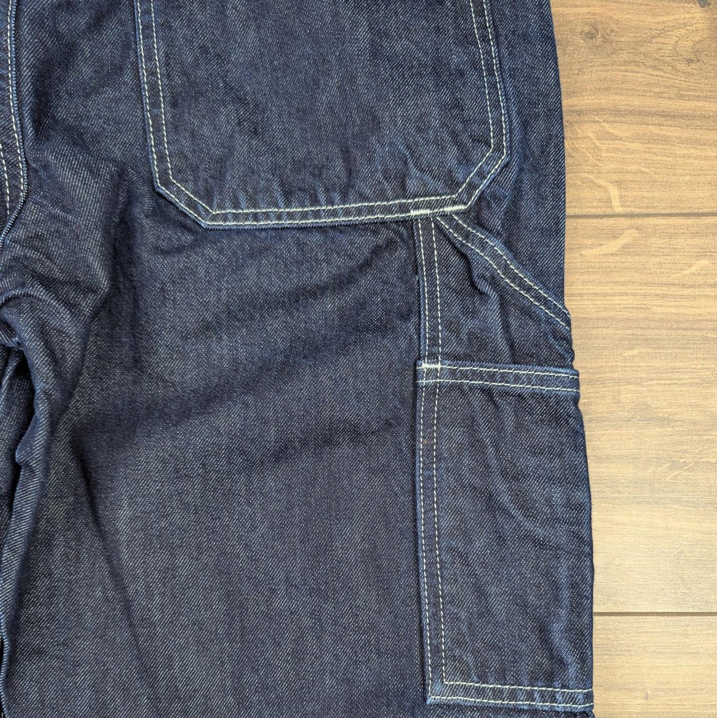 Blue Levi's Carpenter Jeans Dark Wash Baggy Loose Hip-Hop Skater Fit W34 L32