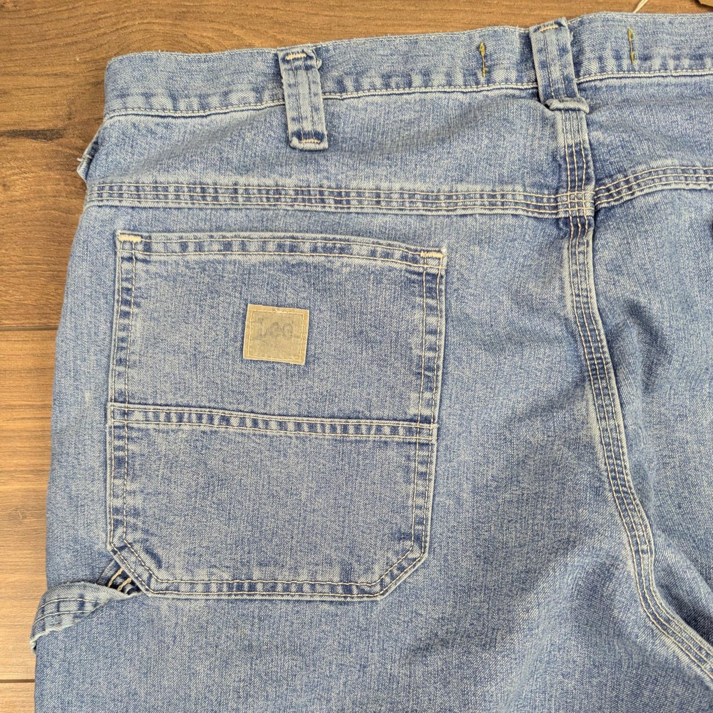 Blue Vintage Lee Dungarees Carpenter Jeans Cargo Straight Leg W40 L32