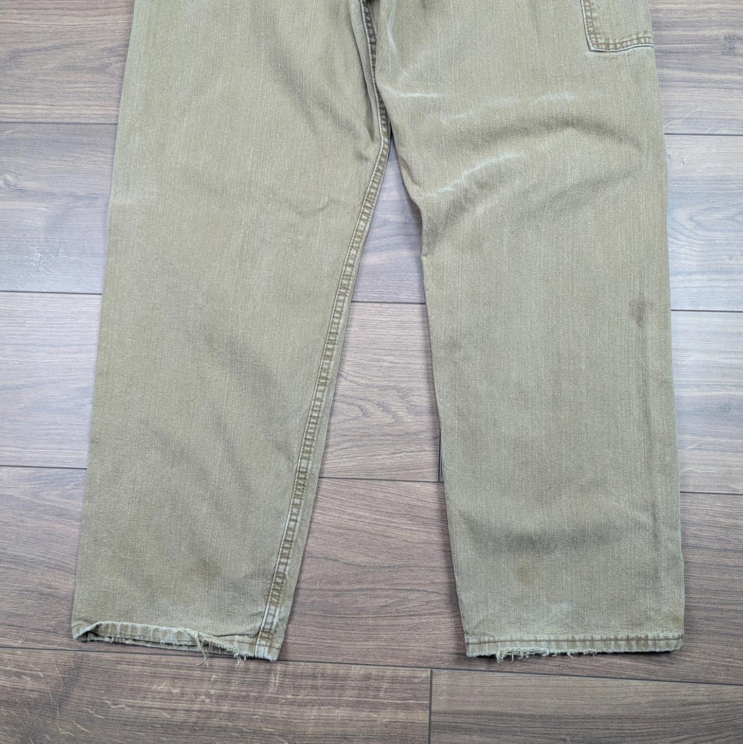 Tan 90's Vintage Lee Dungarees Carpenter Jeans Cargo Straight Leg W34 L31