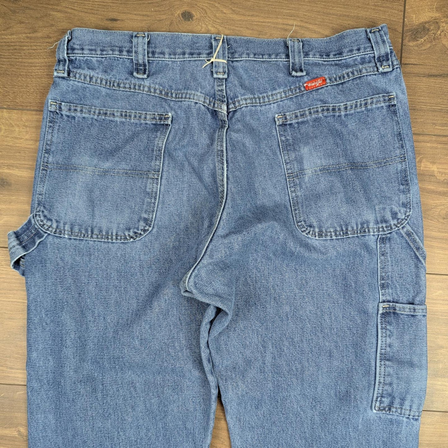 Blue Vintage Wrangler Jeans Baggy Carpenter Hip-Hop Skater Straight Leg W36 L32