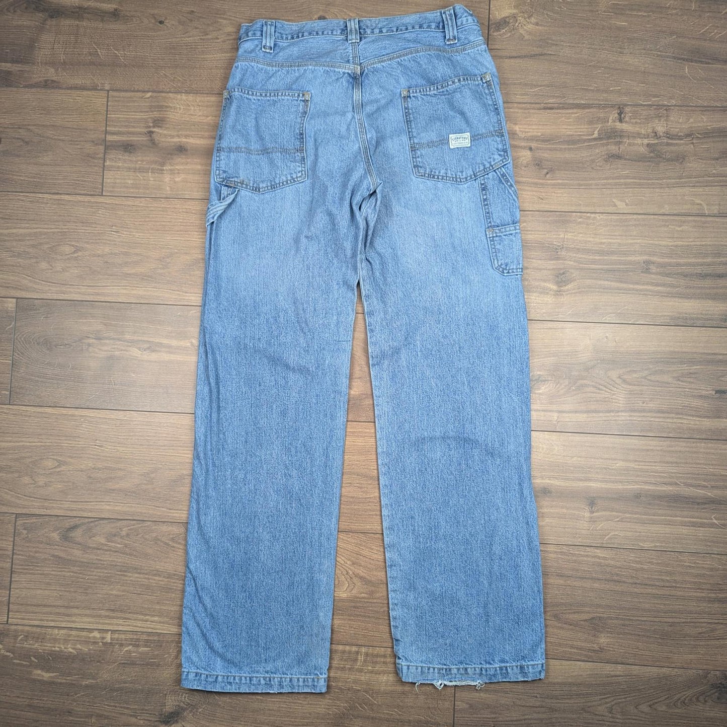 Blue Vintage Levi's Carpenter Jeans Baggy Hip-Hop Skater Straight Leg W34 L36