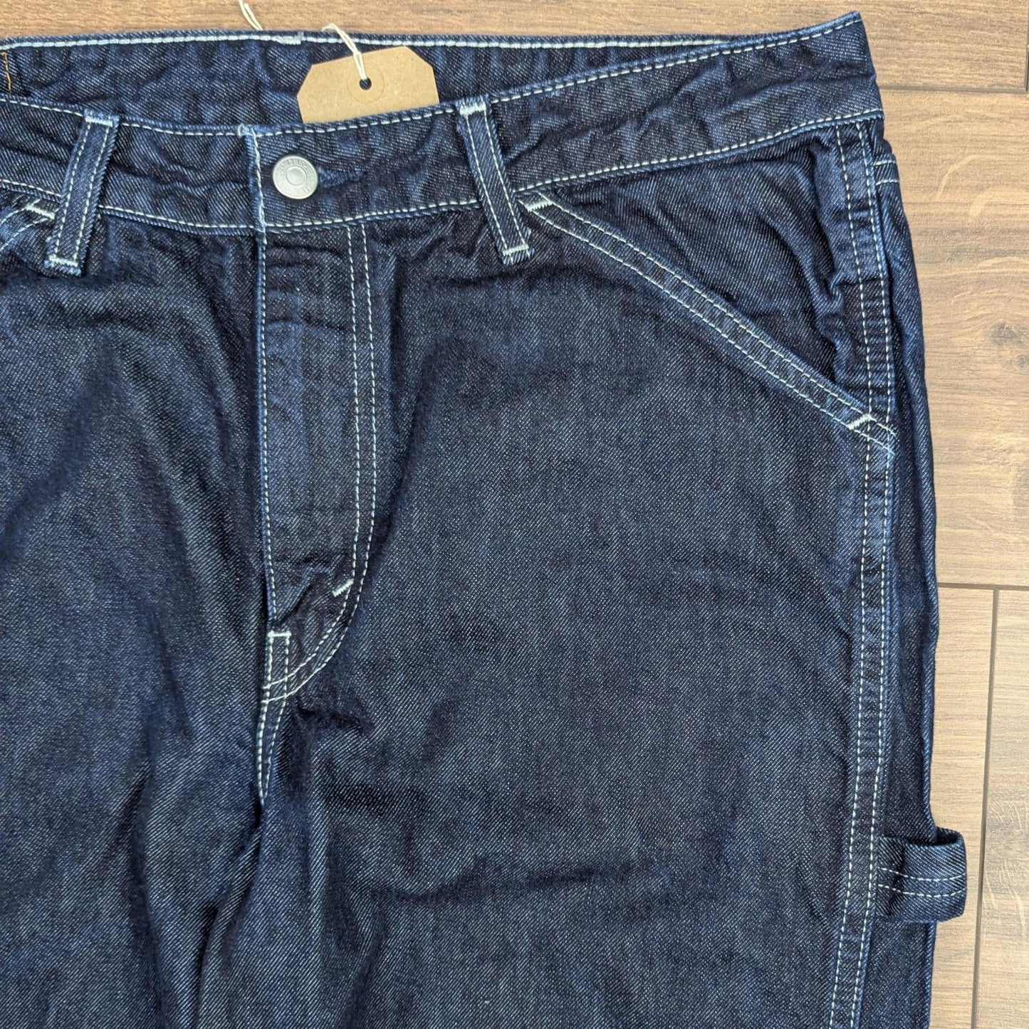 Blue Levi's Carpenter Jeans Dark Wash Baggy Loose Hip-Hop Skater Fit W34 L32