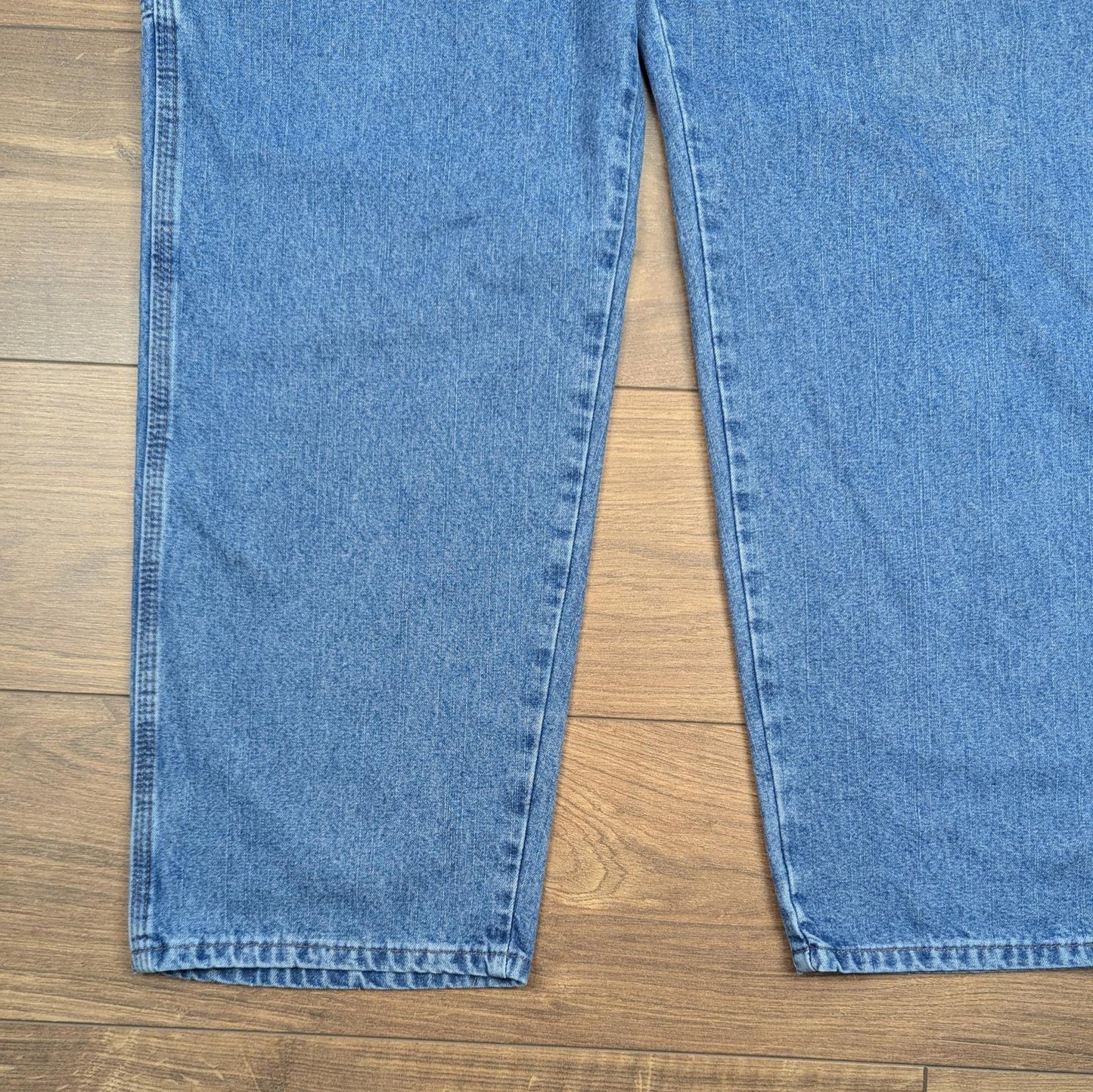 Blue Vintage Wrangler Carpenter Jeans Baggy Hip-Hop Skater Straight Leg W34 L32