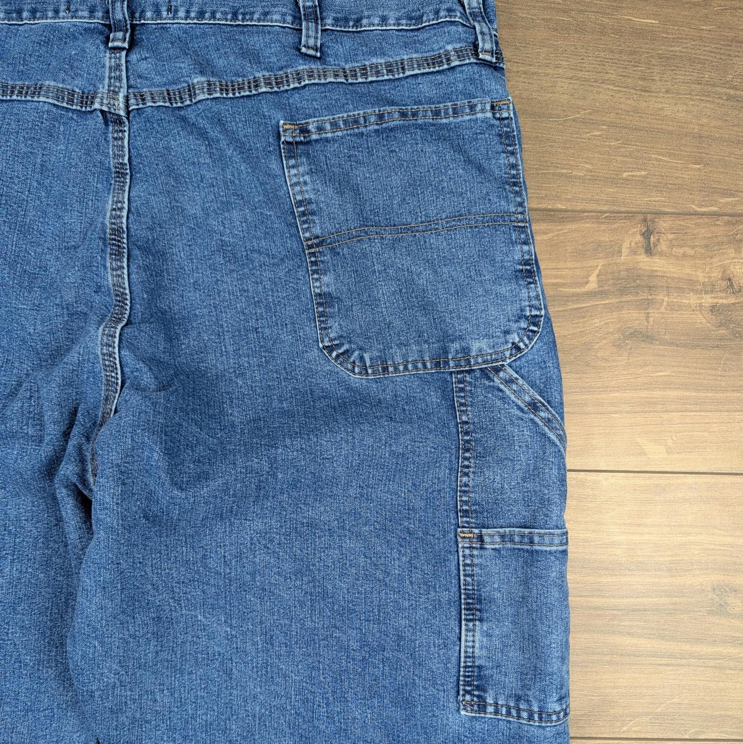 Blue Vintage Wrangler Carpenter Jeans Baggy Cargo Straight Leg W44 L32