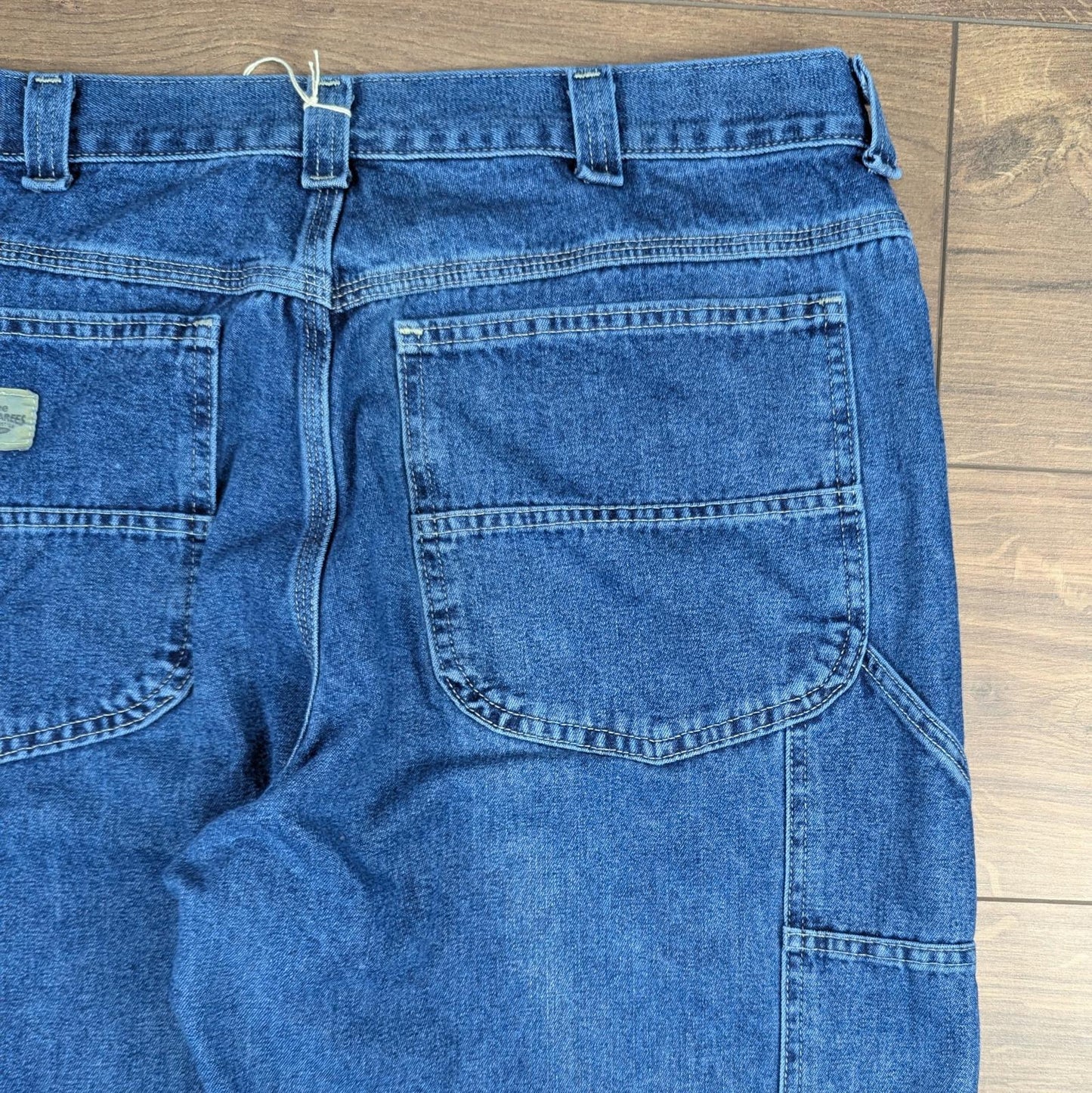 Blue Lee Dungarees Jeans Vintage 90's Baggy Carpenter Jeans Hip Hop Skater W38 L30