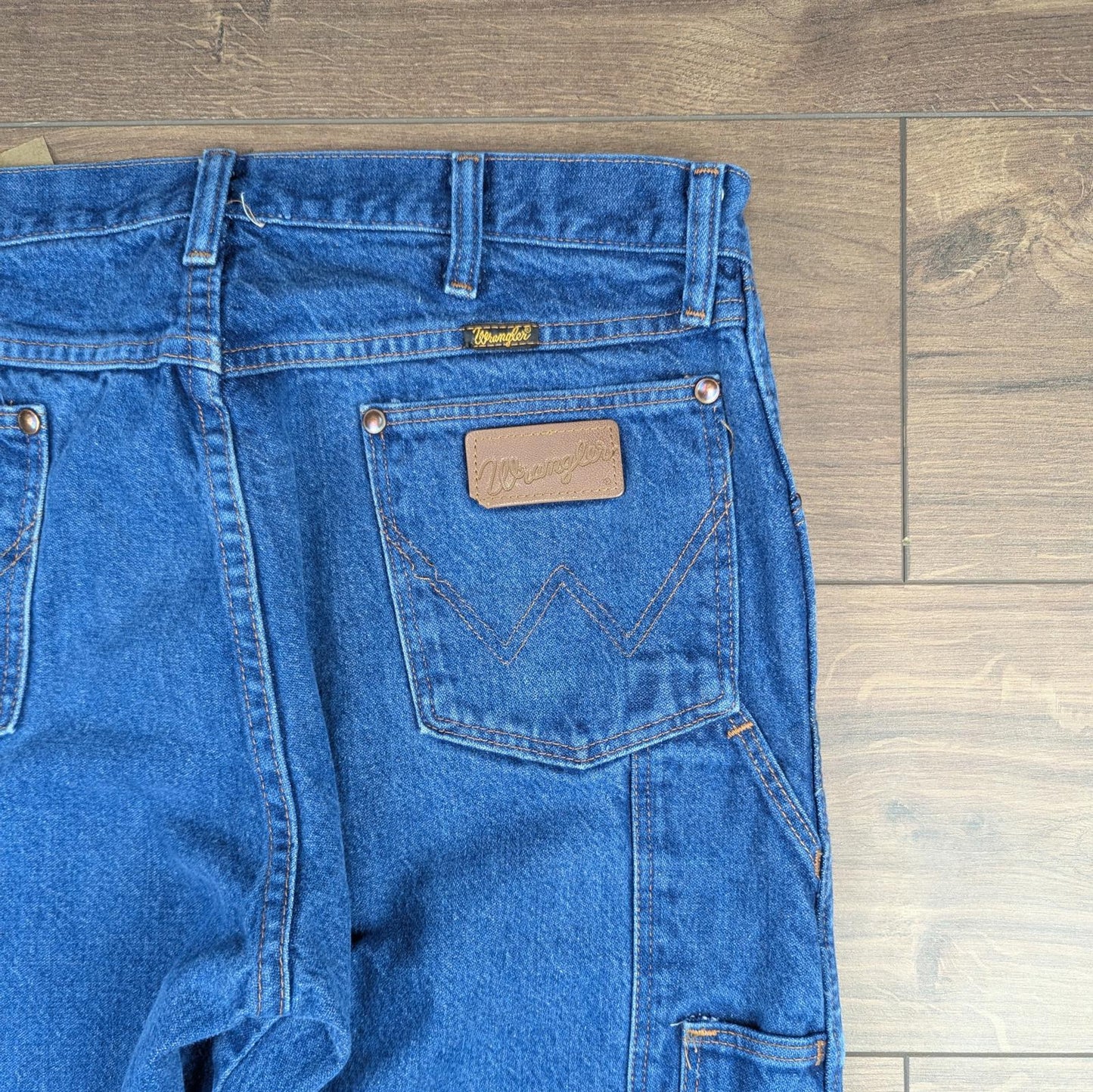 Blue Wrangler Vintage Jeans Carpenter Hip-Hop Straight Leg Baggy Fit W34 L26