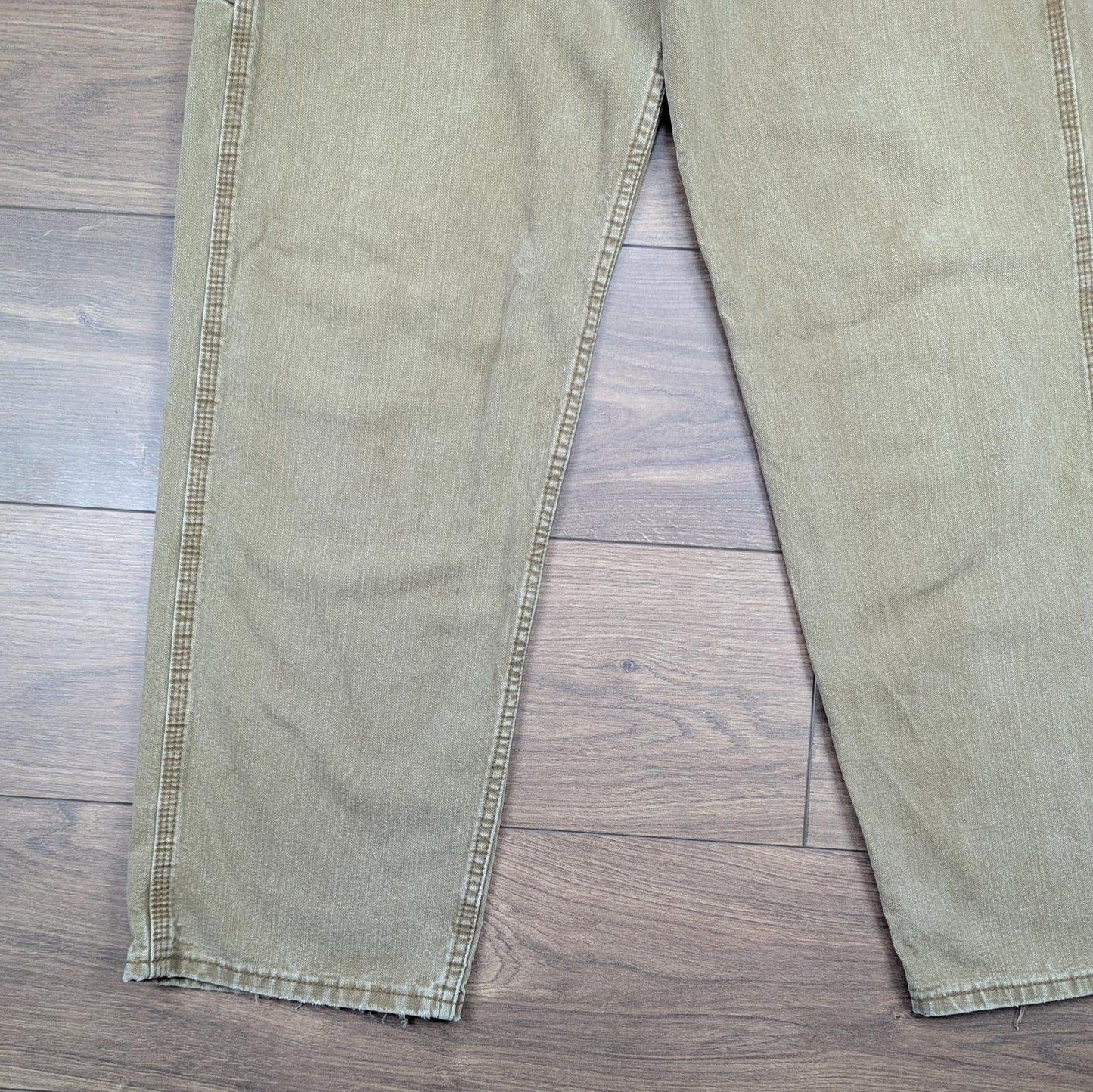 Tan 90's Vintage Lee Dungarees Carpenter Jeans Cargo Straight Leg W34 L31