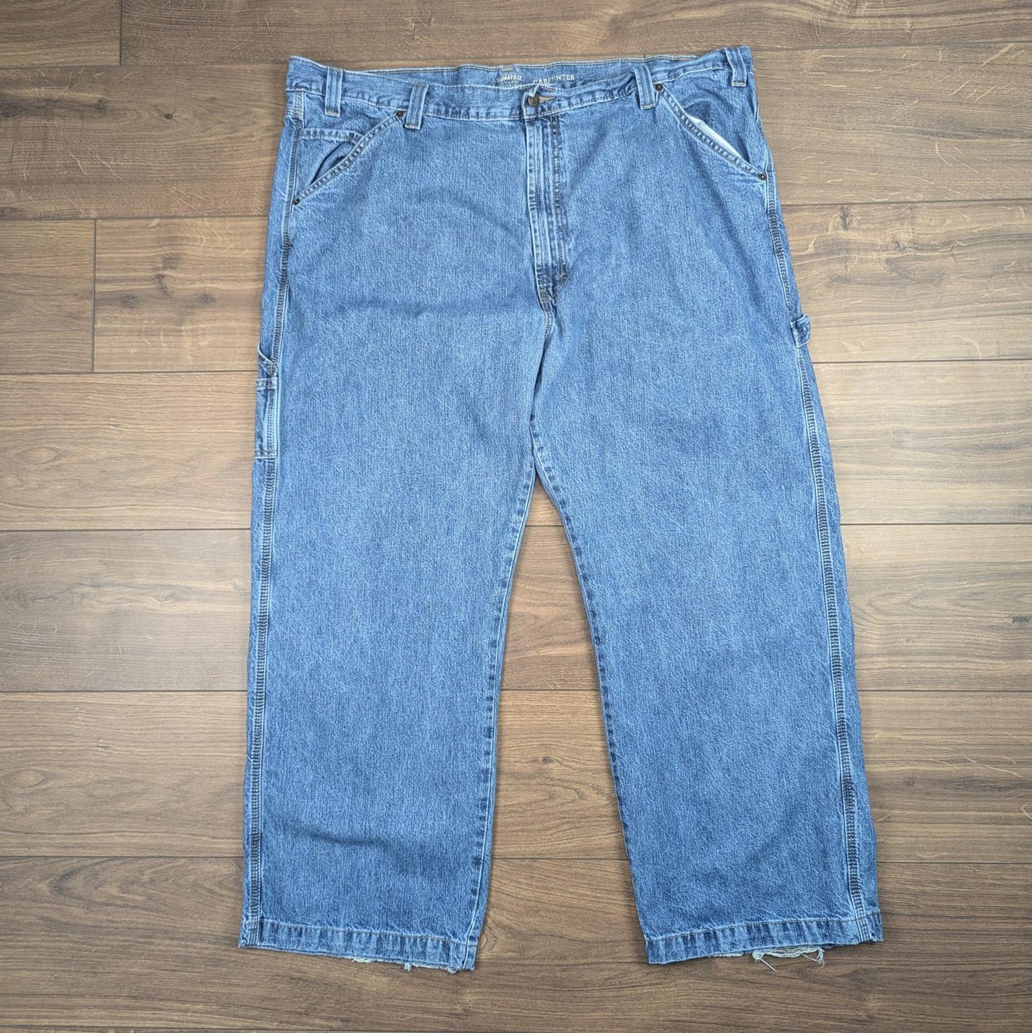 Blue Vintage Levi's Carpenter Jeans Baggy Cargo Straight Leg W46 L30