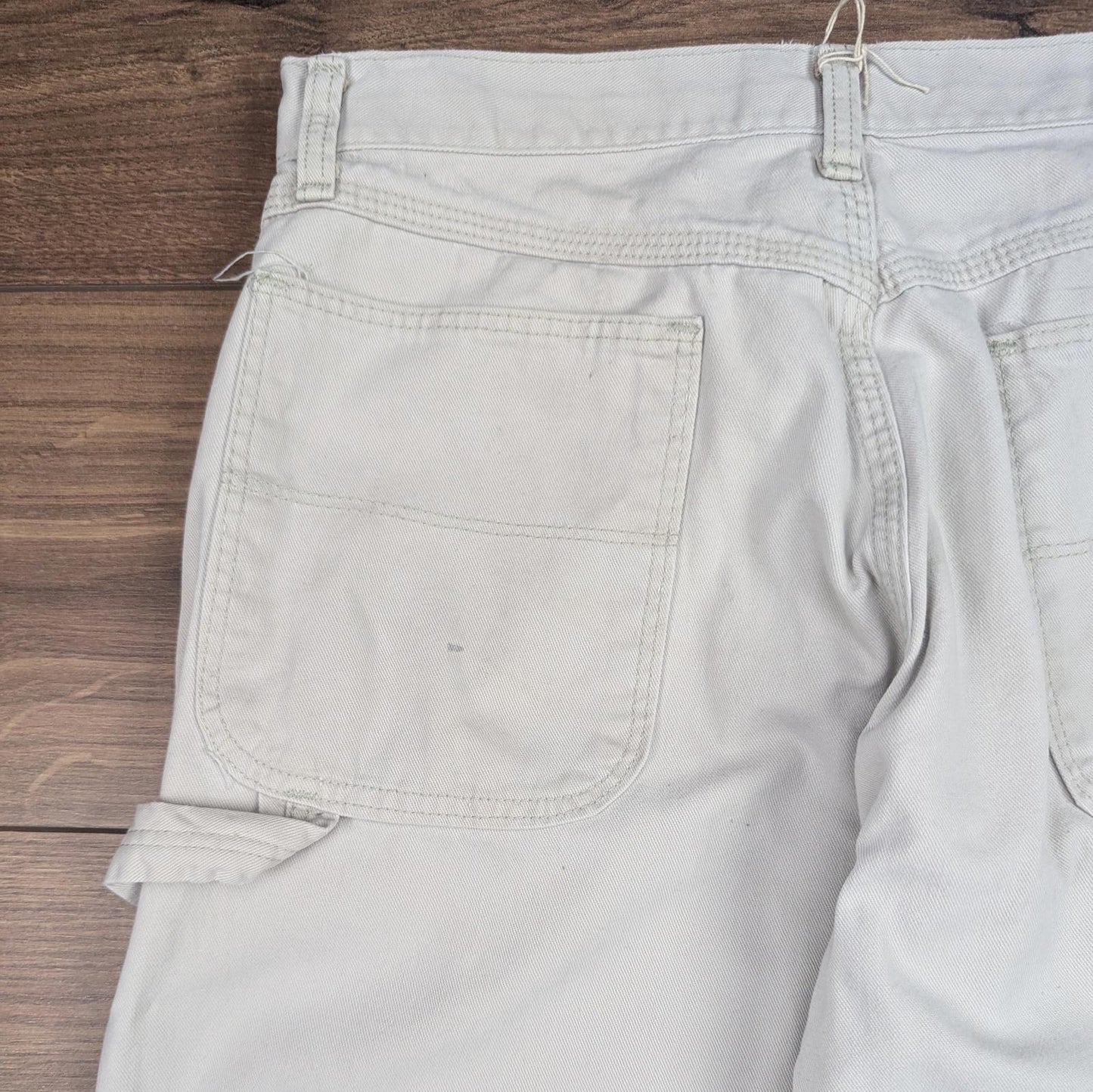 Vintage Beige Carpenter Pants Jeans Baggy Cargo Straight Leg W30 L28