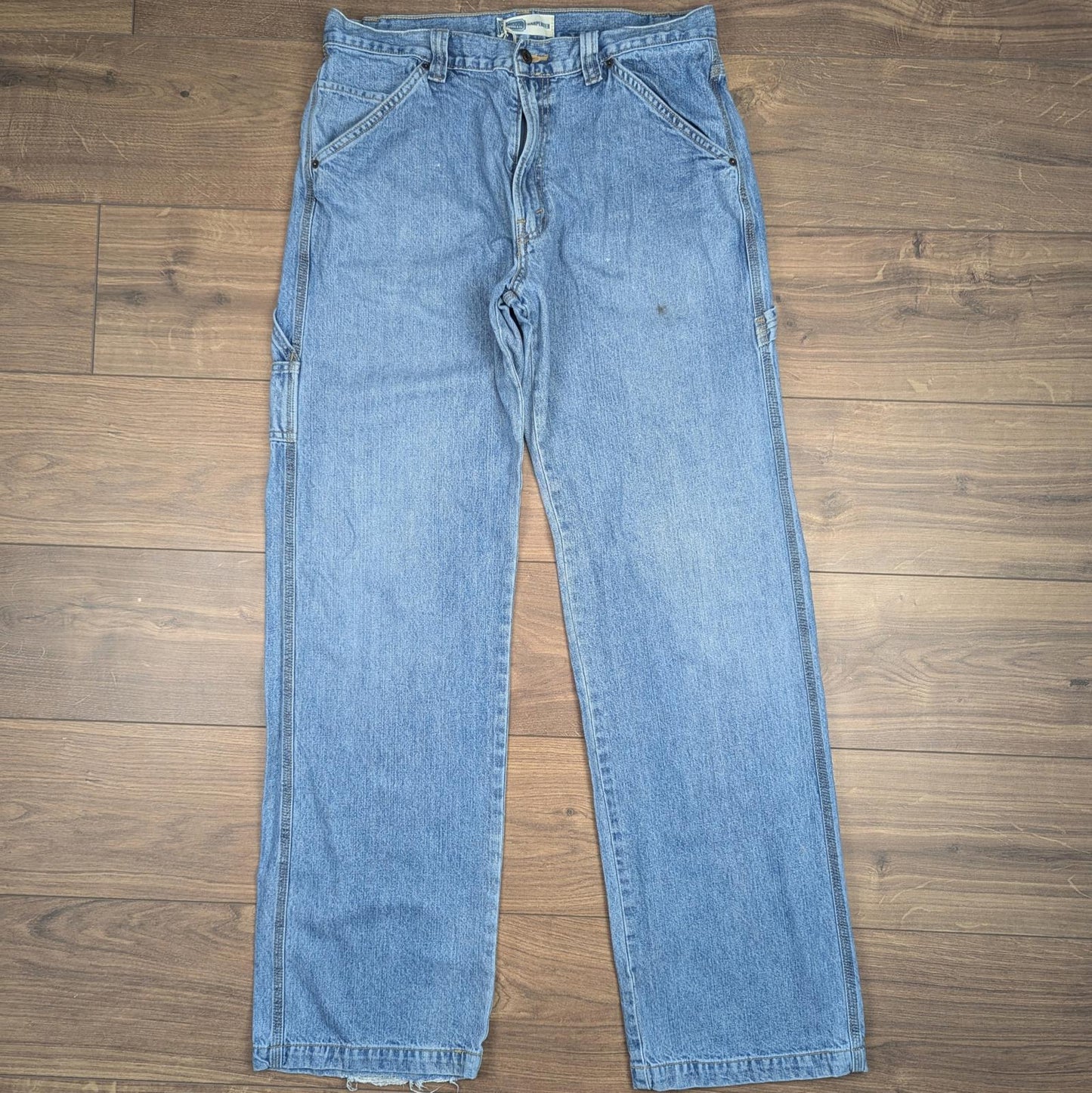 Blue Vintage Levi's Carpenter Jeans Baggy Hip-Hop Skater Straight Leg W34 L36