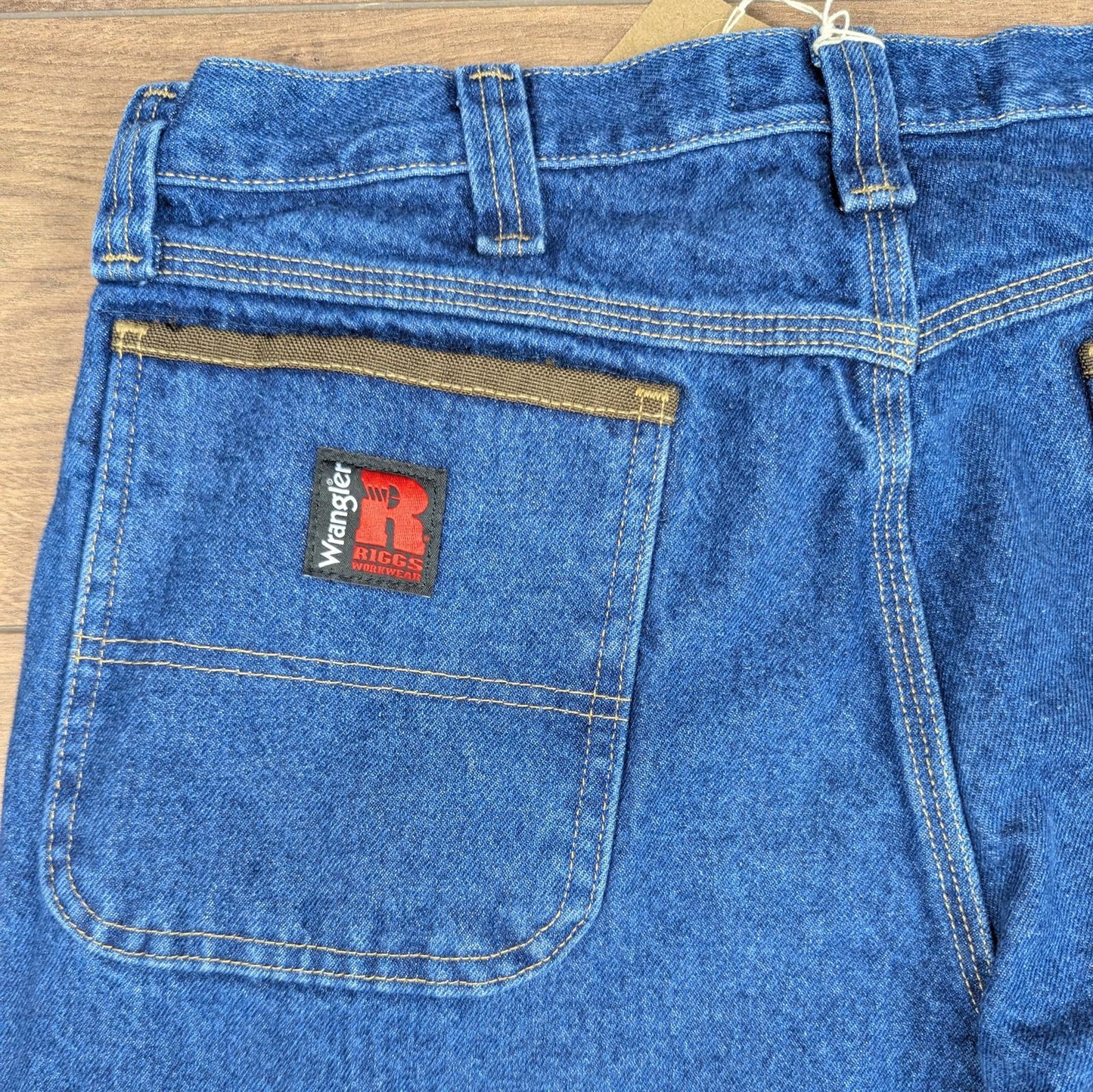 Vintage Blue Wrangler Riggs Workwear Carpenter Jeans Straight Leg W36 L34