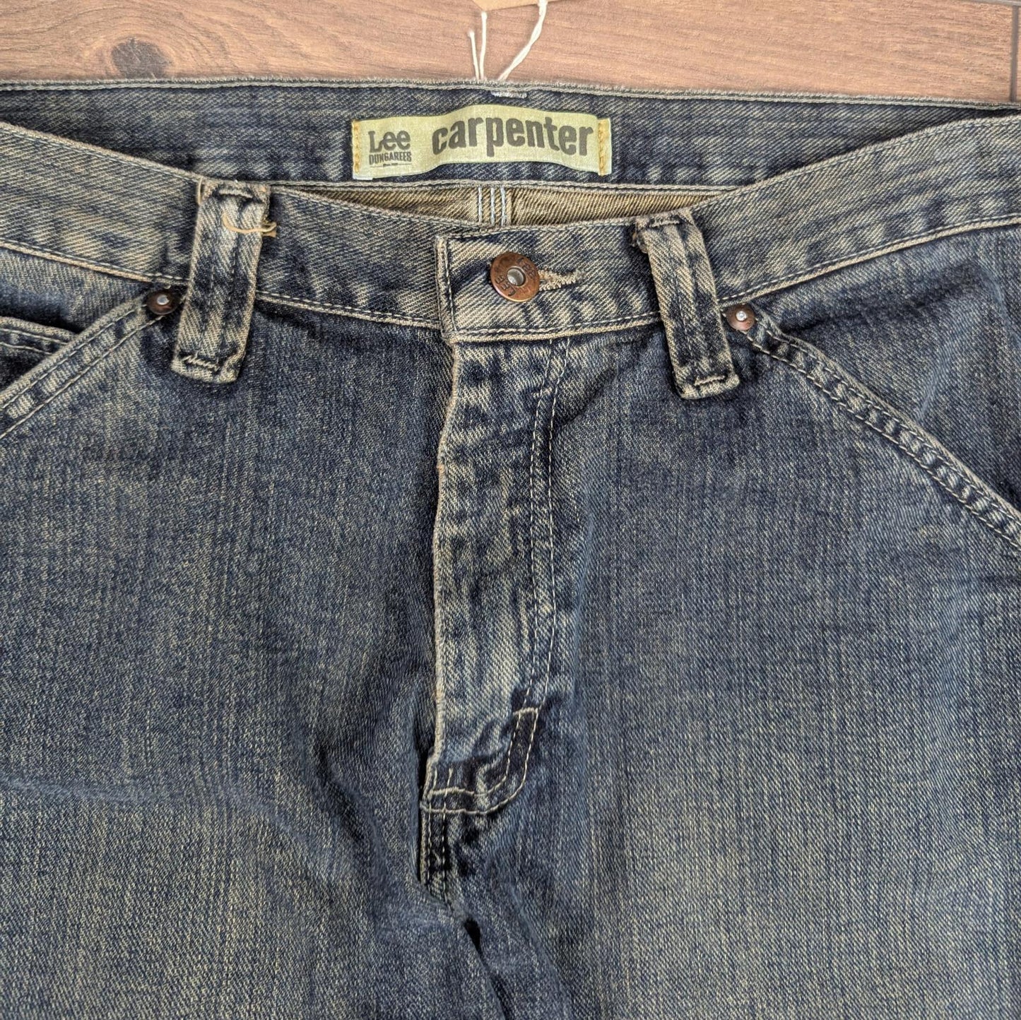 Black Vintage Lee Dungarees Carpenter Jeans Baggy Hip-Hop Skater W32 L32