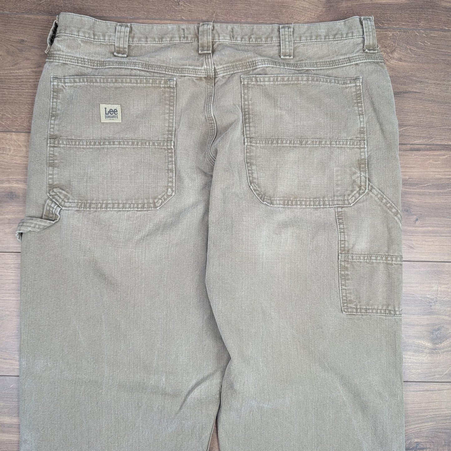 Brown Vintage Lee Dungarees Carpenter Jeans Baggy Skater Straight Leg W42 L30