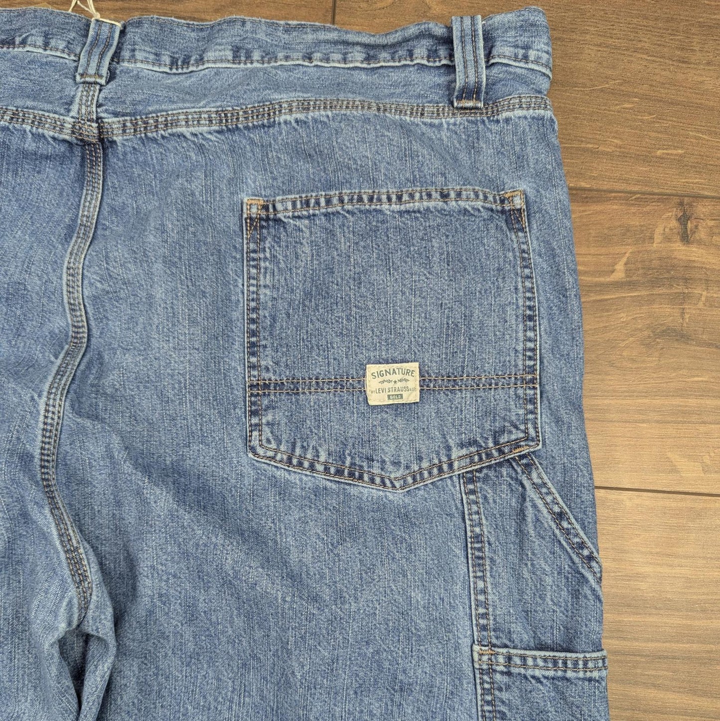Blue Vintage Levi's Carpenter Jeans Baggy Cargo Straight Leg W46 L30
