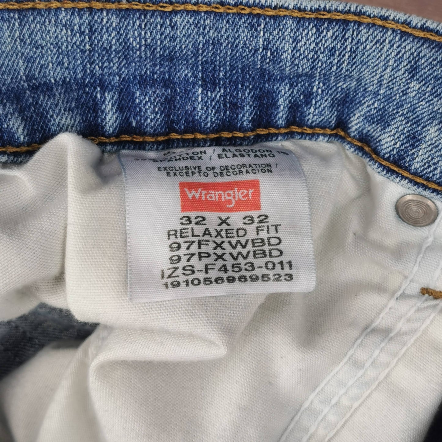 Vintage Wrangler Cut-off Relaxed Fit Blue Denim Jean Shorts Jorts W32